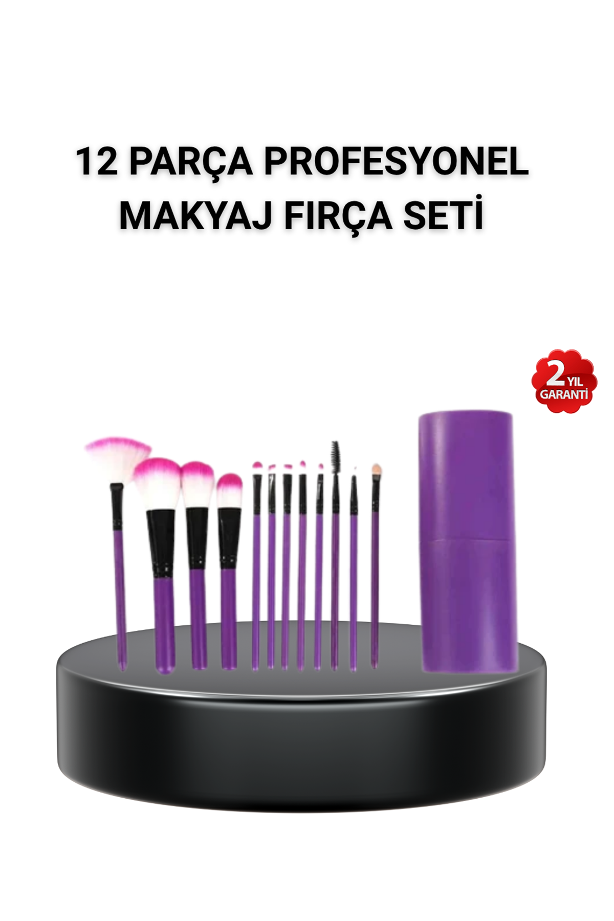 12’li Profesyonel Makyaj Fırça Seti – Dökülmeyen Yumuşak Kıllı, Ergonomik Tasarım