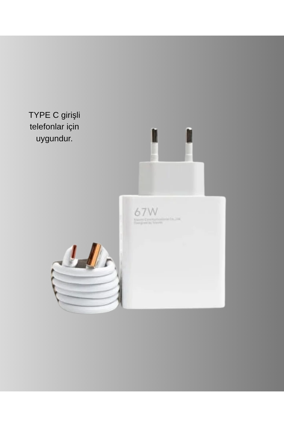 67W Turbo Type-C Hızlı Şarj Adaptörü – Akıllı Koruma Çipli, Hızlı Şarj Destekli