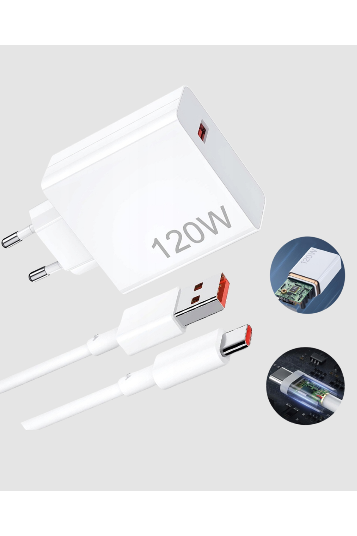 120W Type-C Hızlı Şarj Adaptörü – Akıllı Koruma ve Turbo Güç Desteği