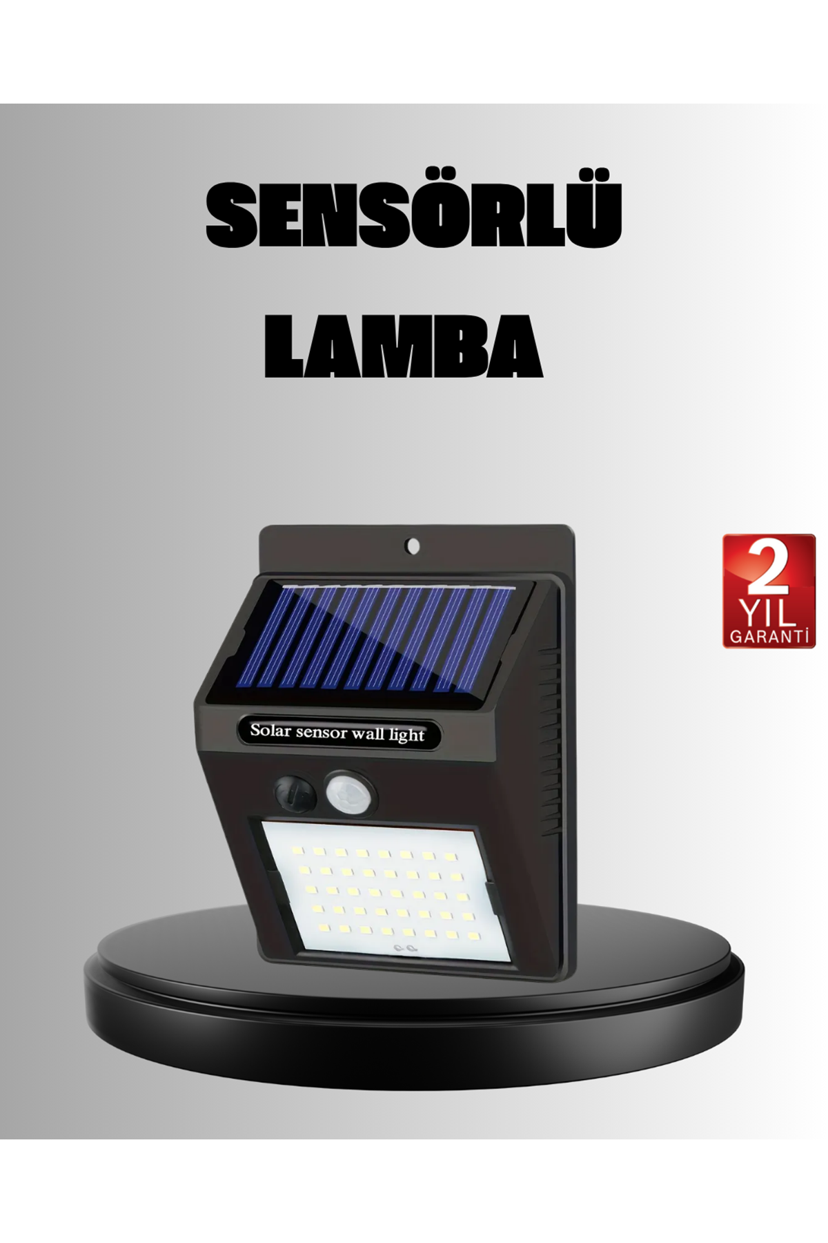 Solar LED Bahçe Aydınlatma – Hareket Sensörlü, Güneş Paneliyle Şarj Olan, IP65 Dayanıklı