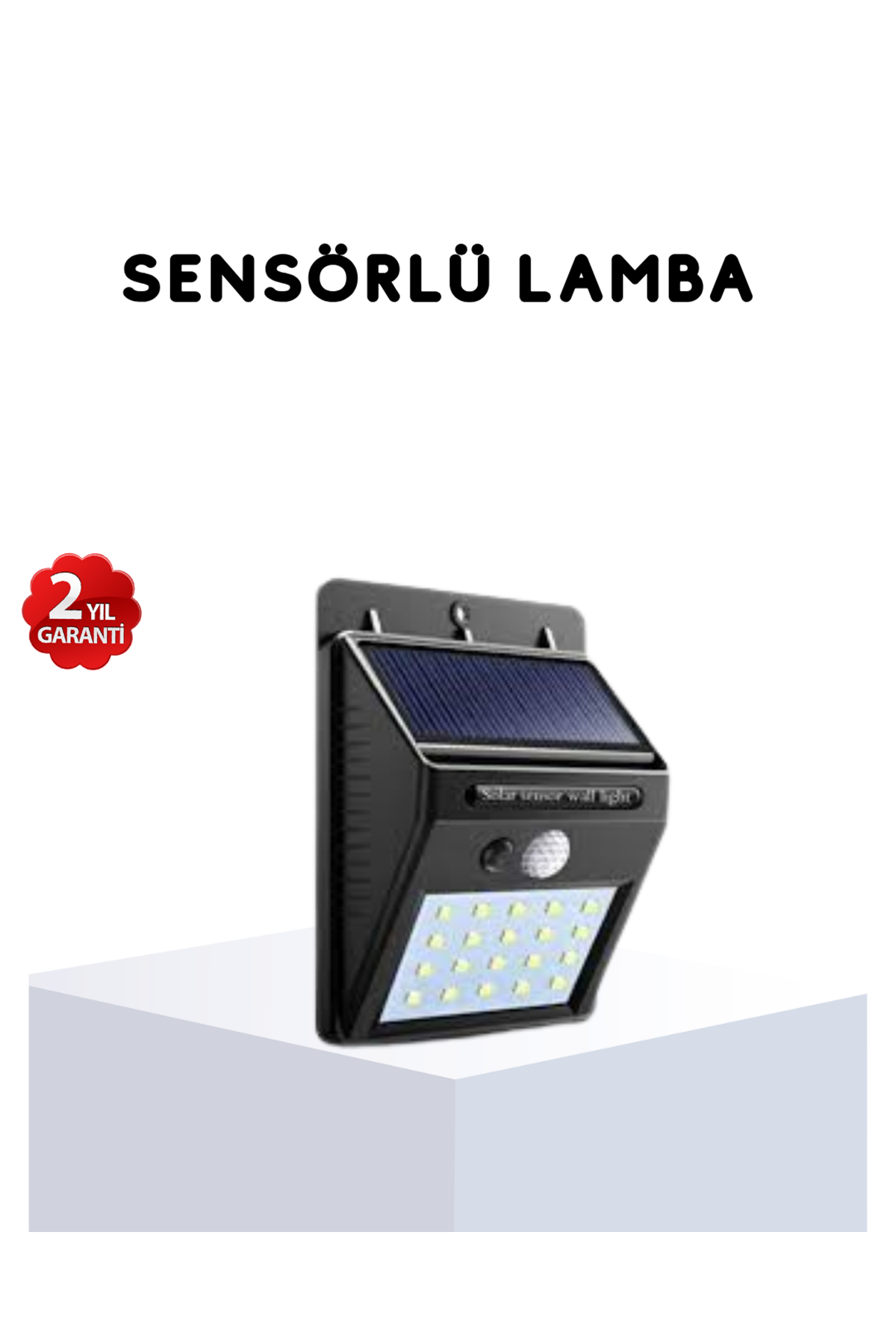 Solar Güneş Enerjili Hareket Sensörlü 4 Taraflı Bahçe Lambası – IP65 Su Geçirmez, 100 LED
