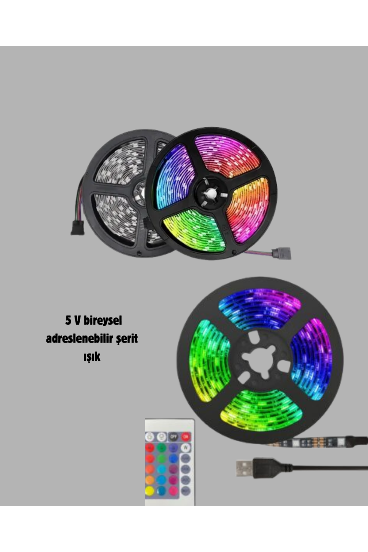 RGB Smart Şerit LED – TV Arkası ve Dekoratif Alanlar İçin Işık Şeridi