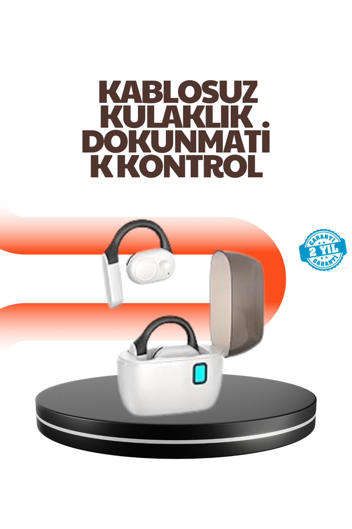 Bluetooth 5.0 Kulak İçi Kulaklık – Güçlü Bas, Uzun Pil Ömrü, Şarj Kutulu Tasarım