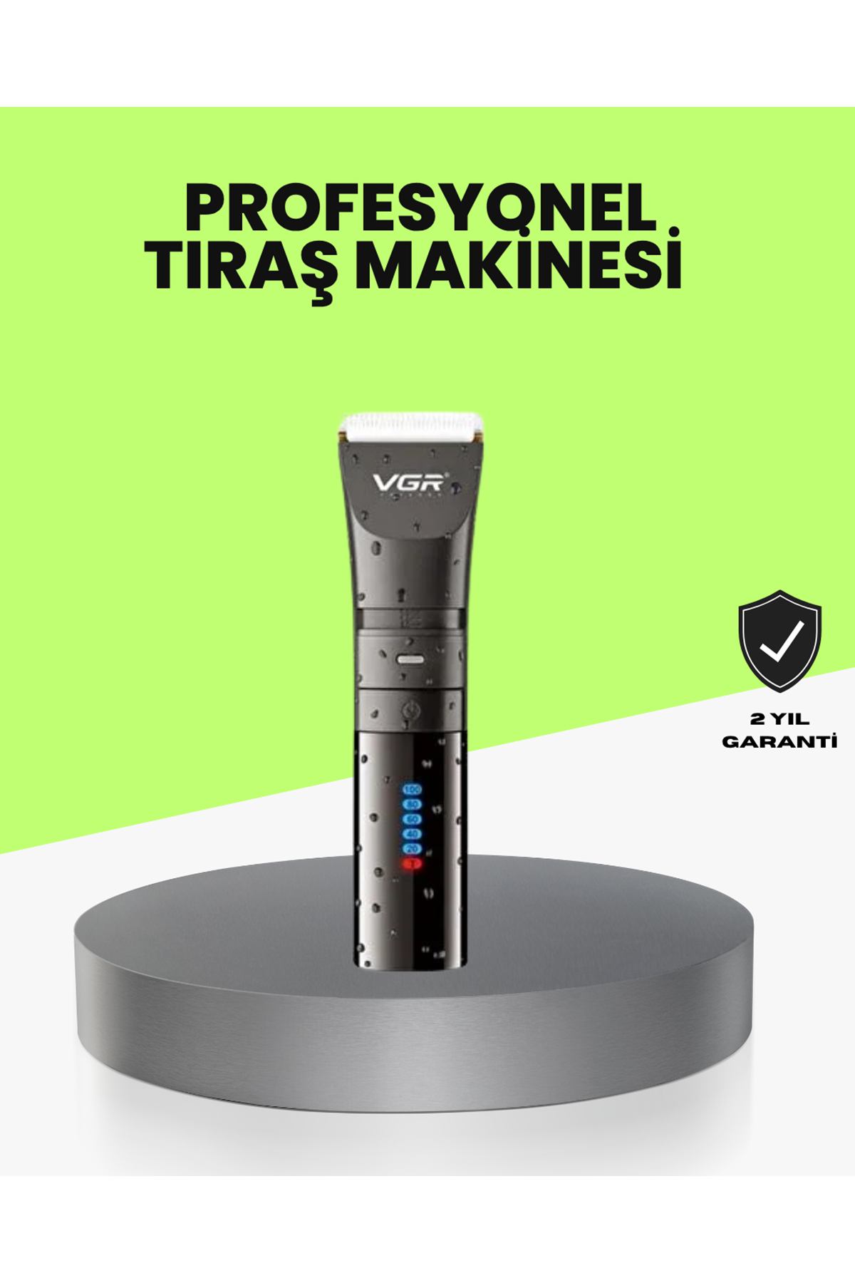 Şarjlı Saç Kesme Makinesi – 4 Taraklı, 2 Kademeli Güç Ayarı, Uzun Pil Ömrü