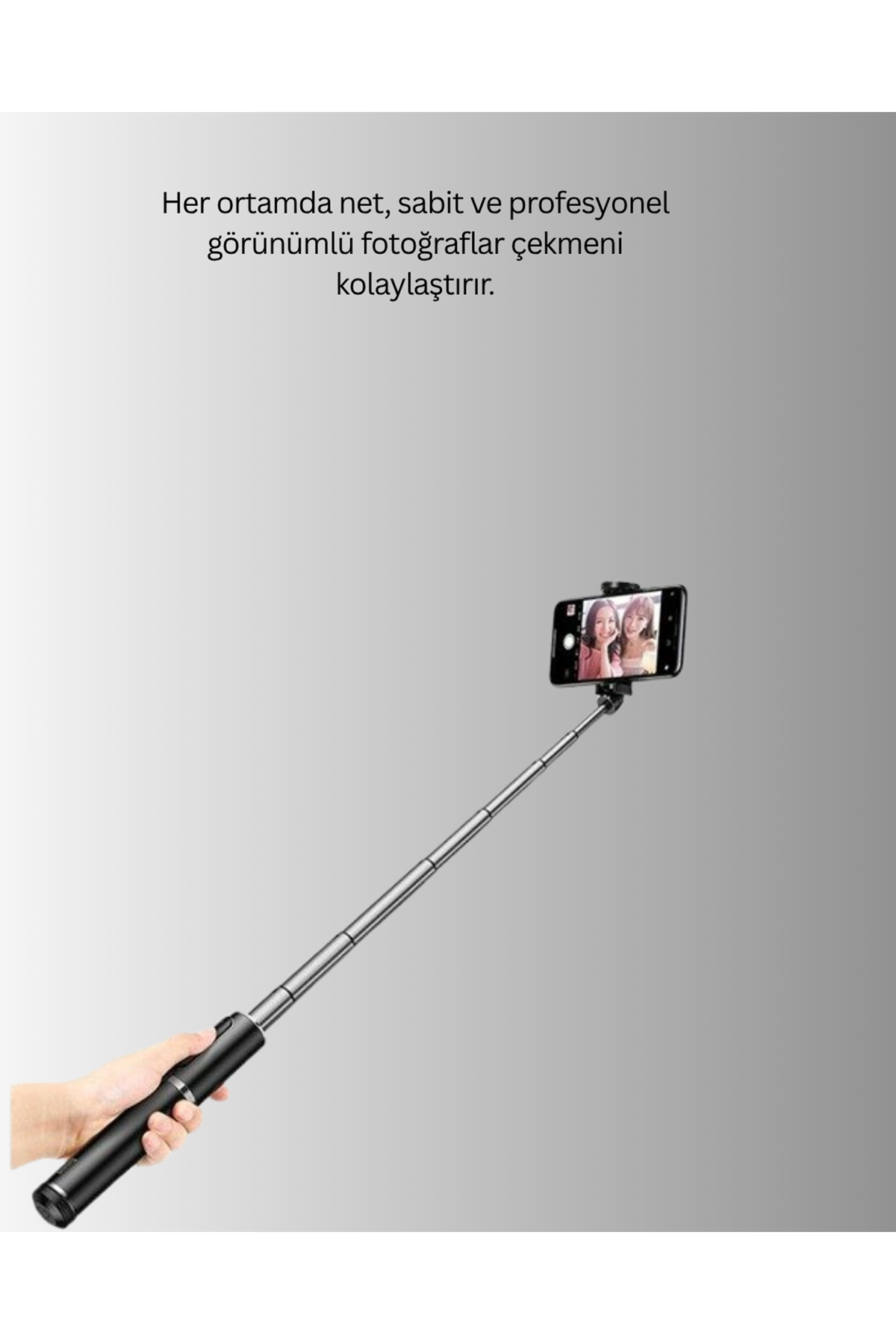 Bluetooth’lu Işıklı Selfie Çubuğu – Katlanabilir, 130 cm