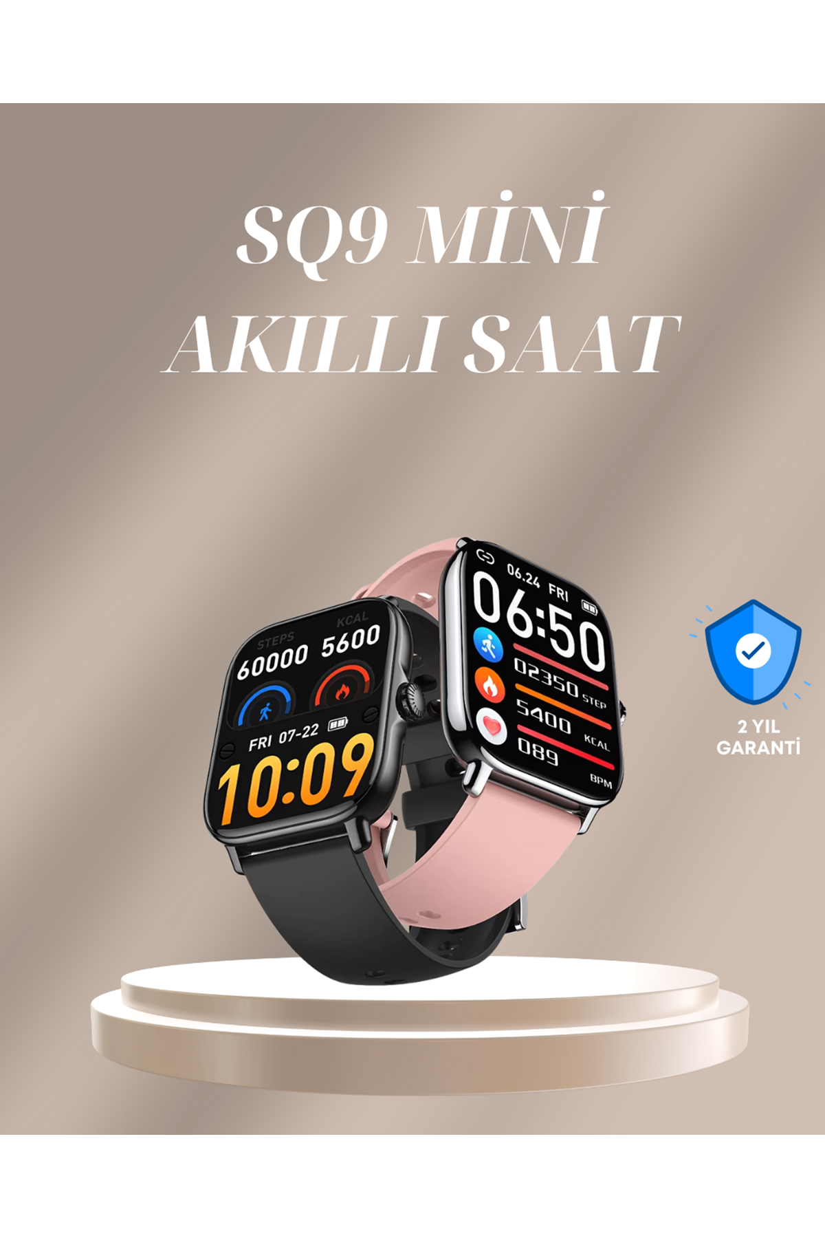 IP67 Suya Dayanıklı AMOLED Akıllı Saat Bildirim ve Sağlık Takip Özellikli