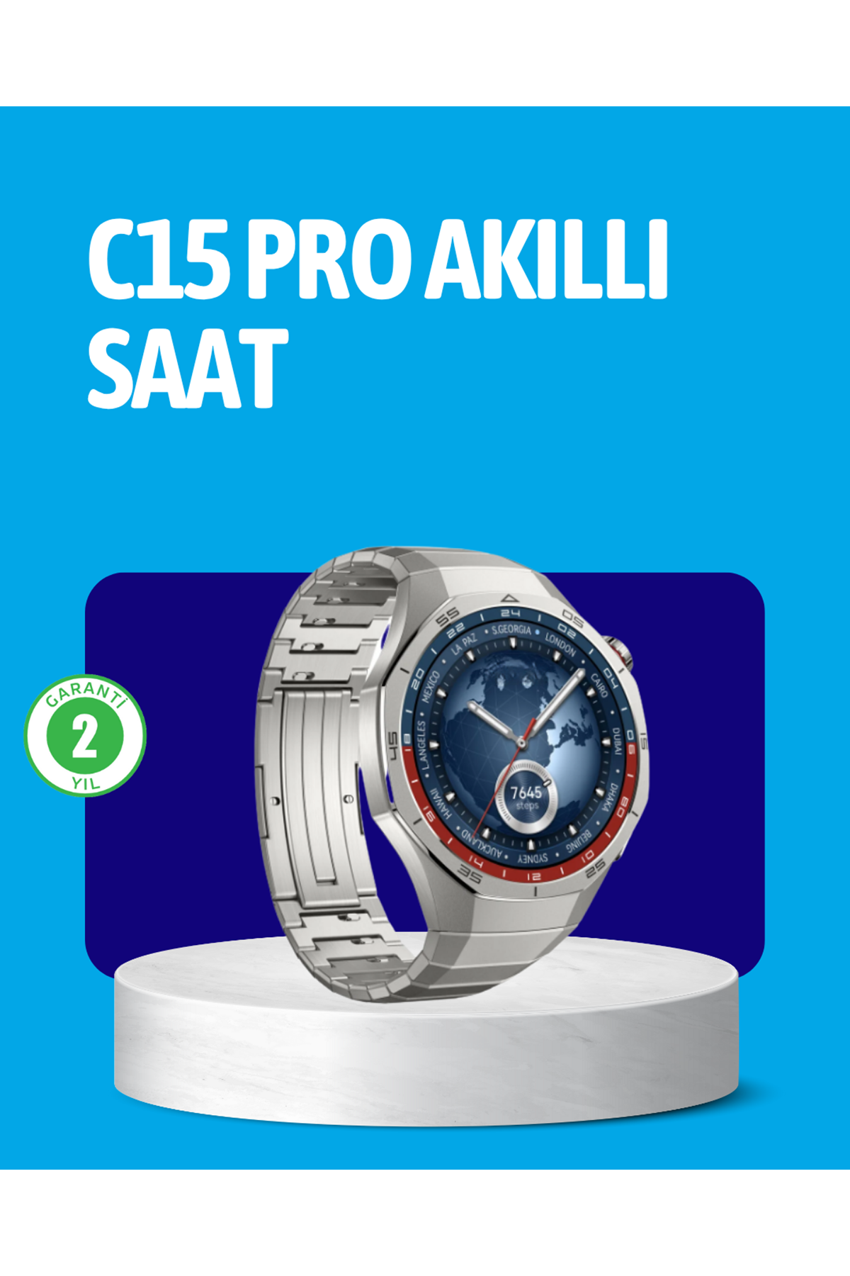 Dayanıklı Kordonlu Şarjlı Akıllı Saat