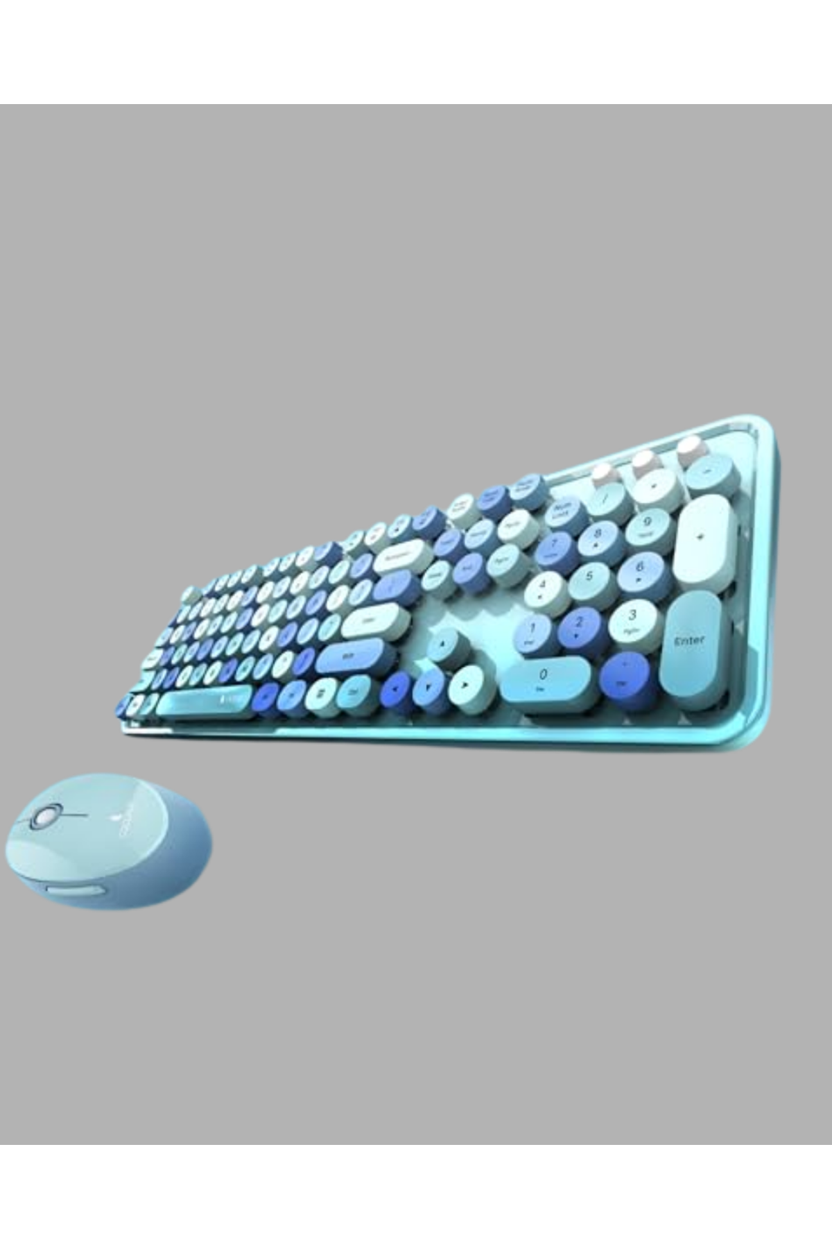 Retro Tarz Kablosuz Klavye Mouse Seti – 104 Tuşlu, Ergonomik Tasarım
