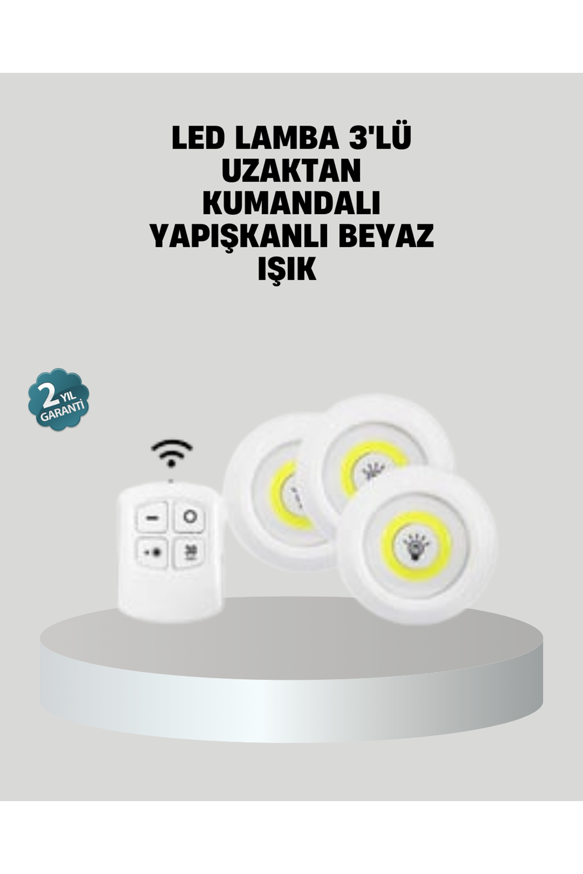 Uzaktan Kumandalı 3’lü Ayarlanabilir Spot LED Işık Seti