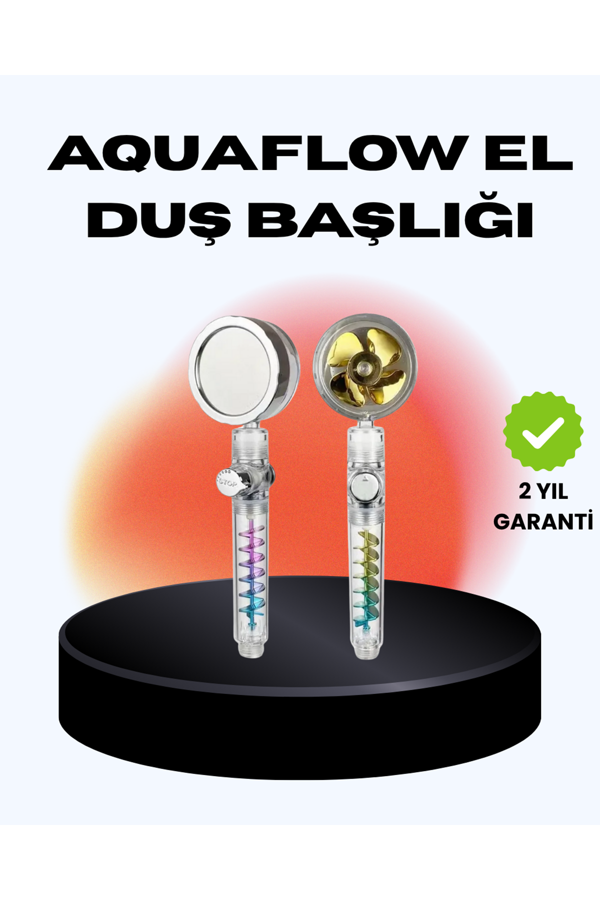 Döner Pervaneli El Duşu Başlığı – Su Tasarruflu, Basınç Artırıcı, Yağmur Etkili