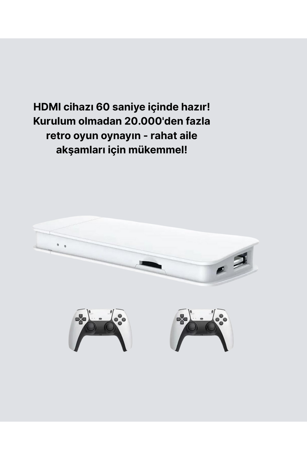 3D ve 4K Görüntü Kaliteli Çok Oyunculu Retro Oyun Konsolu