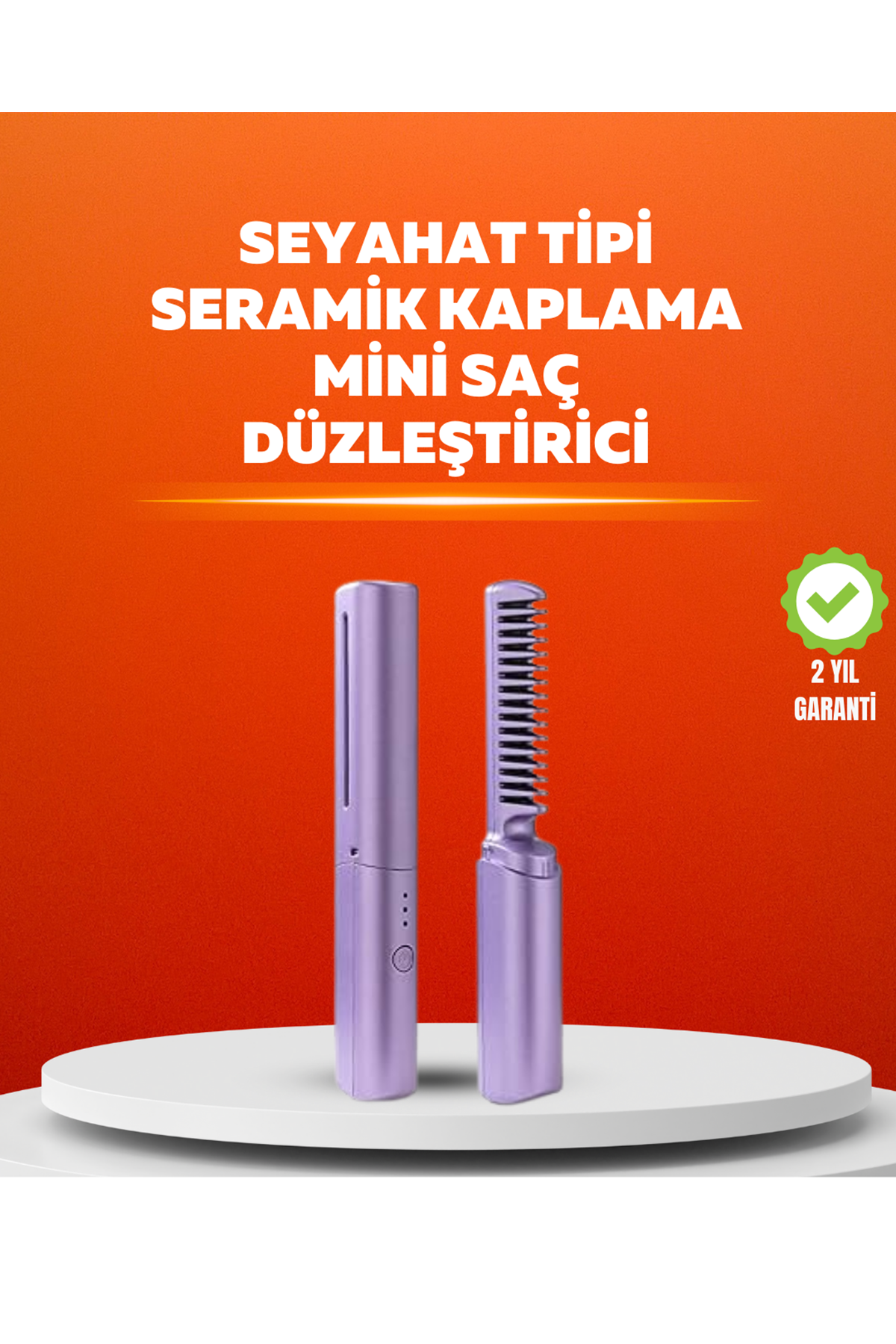 USB Şarjlı Kablosuz Saç Düzleştirici – Seyahat ve Günlük Kullanım