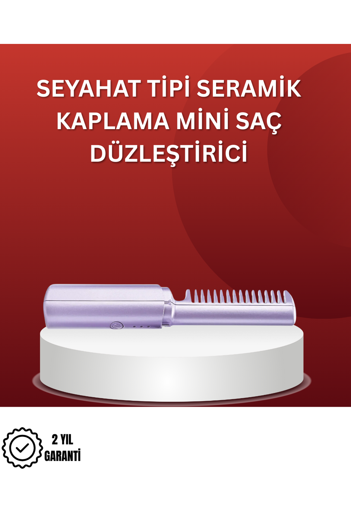 Isıtmalı Saç Düzleştirici Fırça – Kablosuz ve Hafif Tasarım
