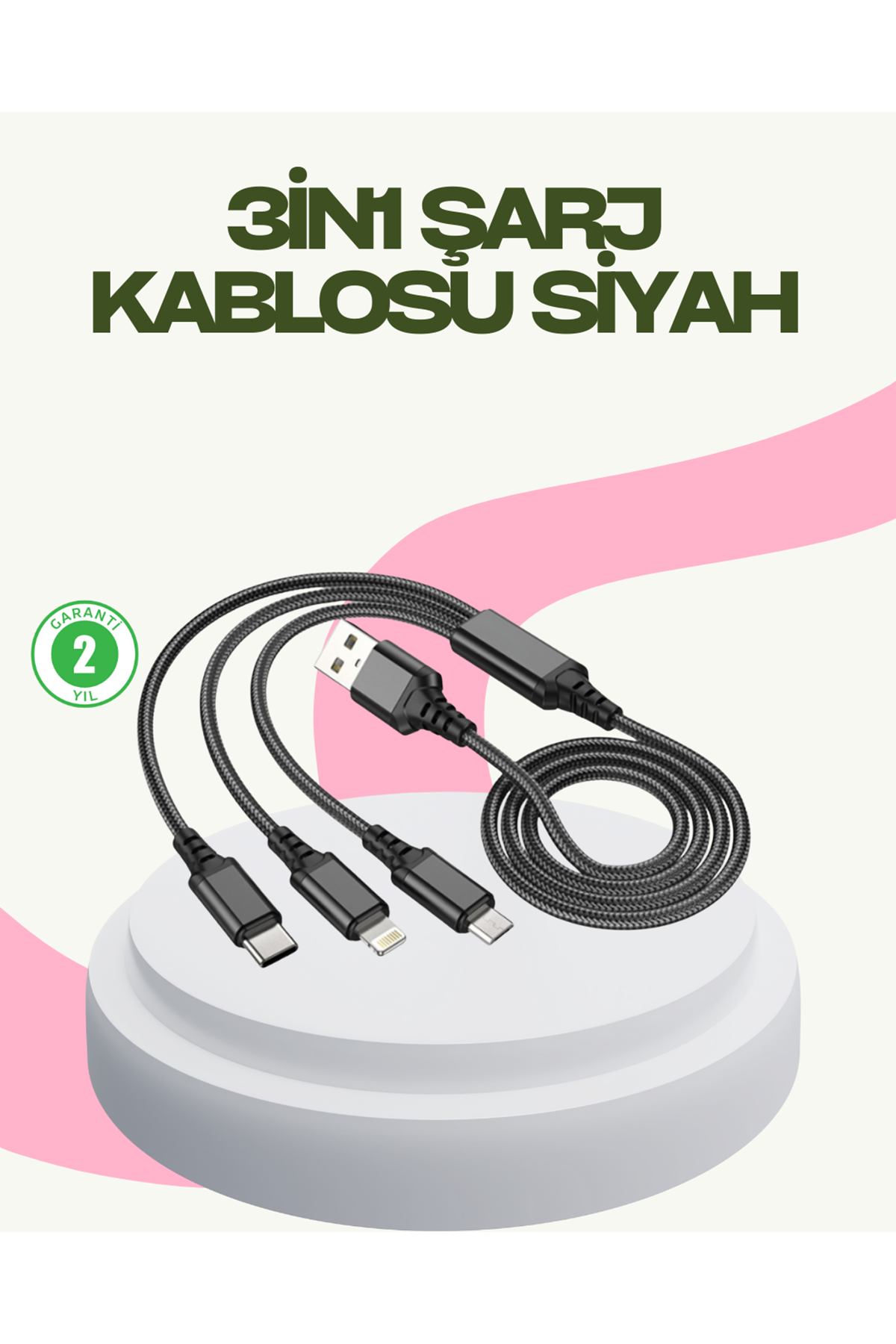 Hızlı Şarj Destekli Çoklu Şarj Kablosu – Seyahat ve Günlük Kullanım