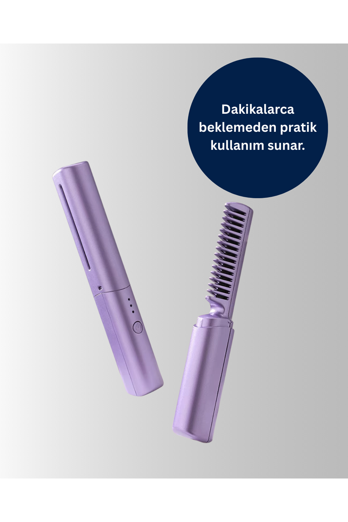 Taşınabilir Saç Düzleştirici Tarak – Ayarlanabilir Isı Kontrollü