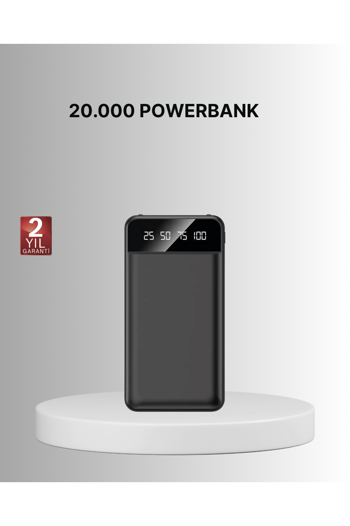 Taşınabilir 20.000 mAh Hızlı Şarj Powerbank 4 Çıkışlı