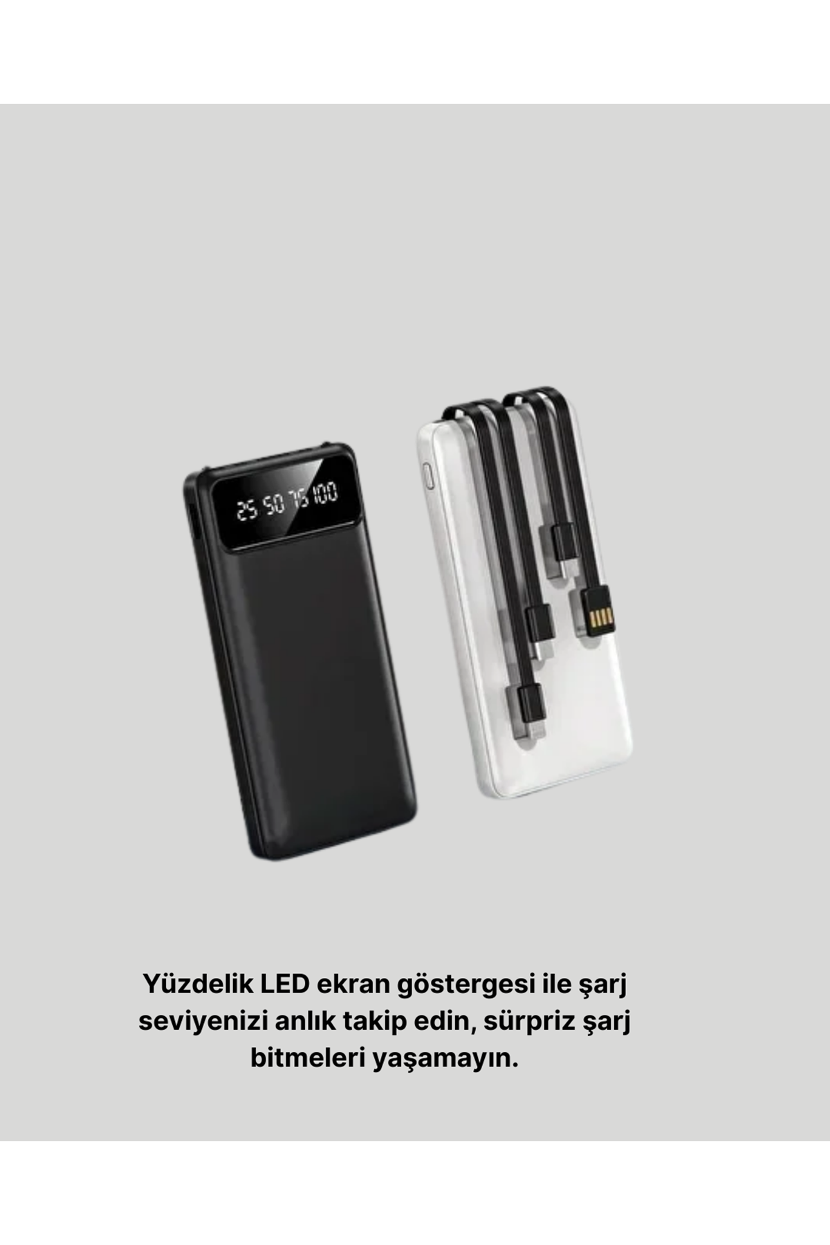 Taşınabilir 20.000 mAh Hızlı Şarj Powerbank 4 Çıkışlı