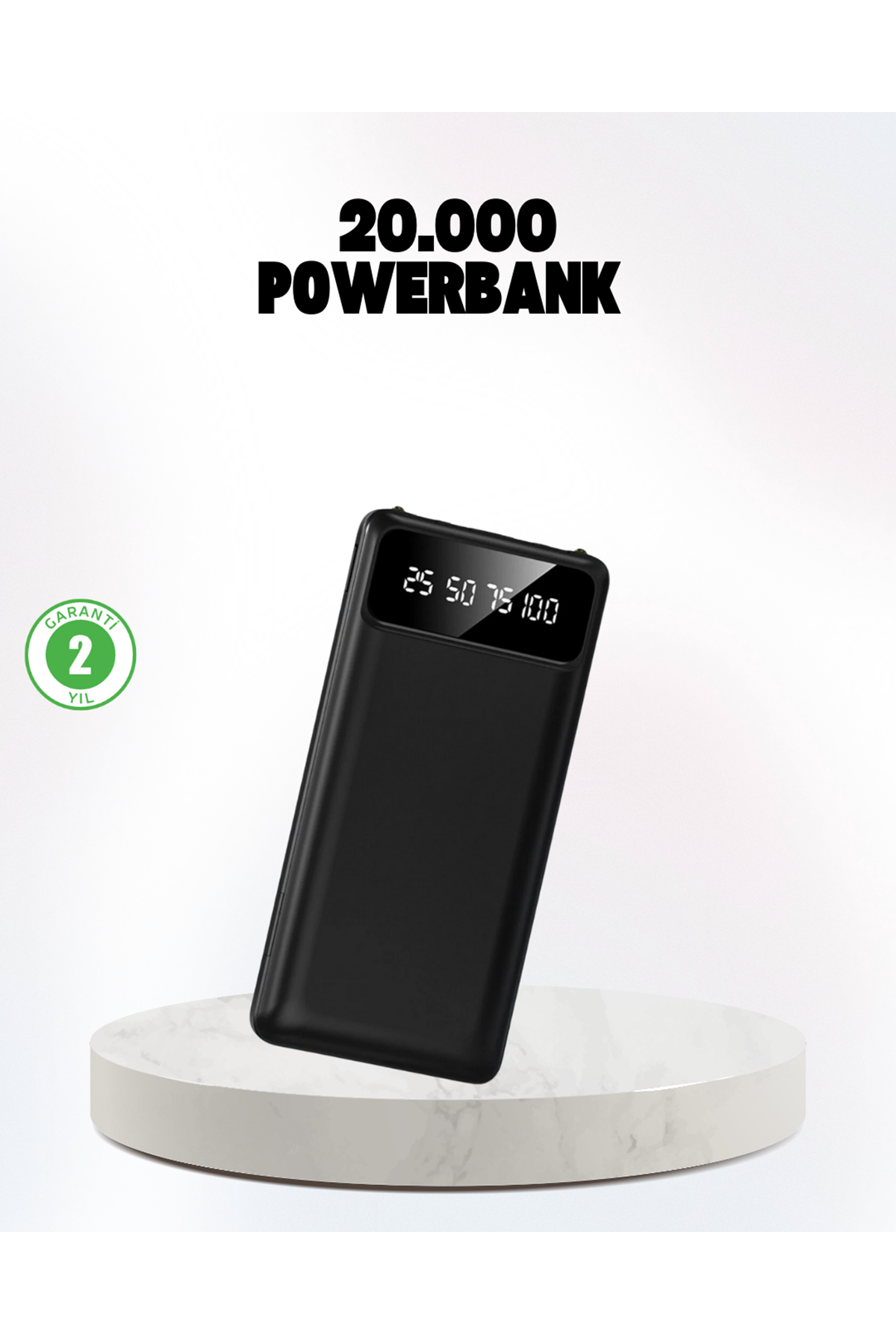 Çoklu Güvenlik Korumalı 20.000 mAh Powerbank Fener Özellikli