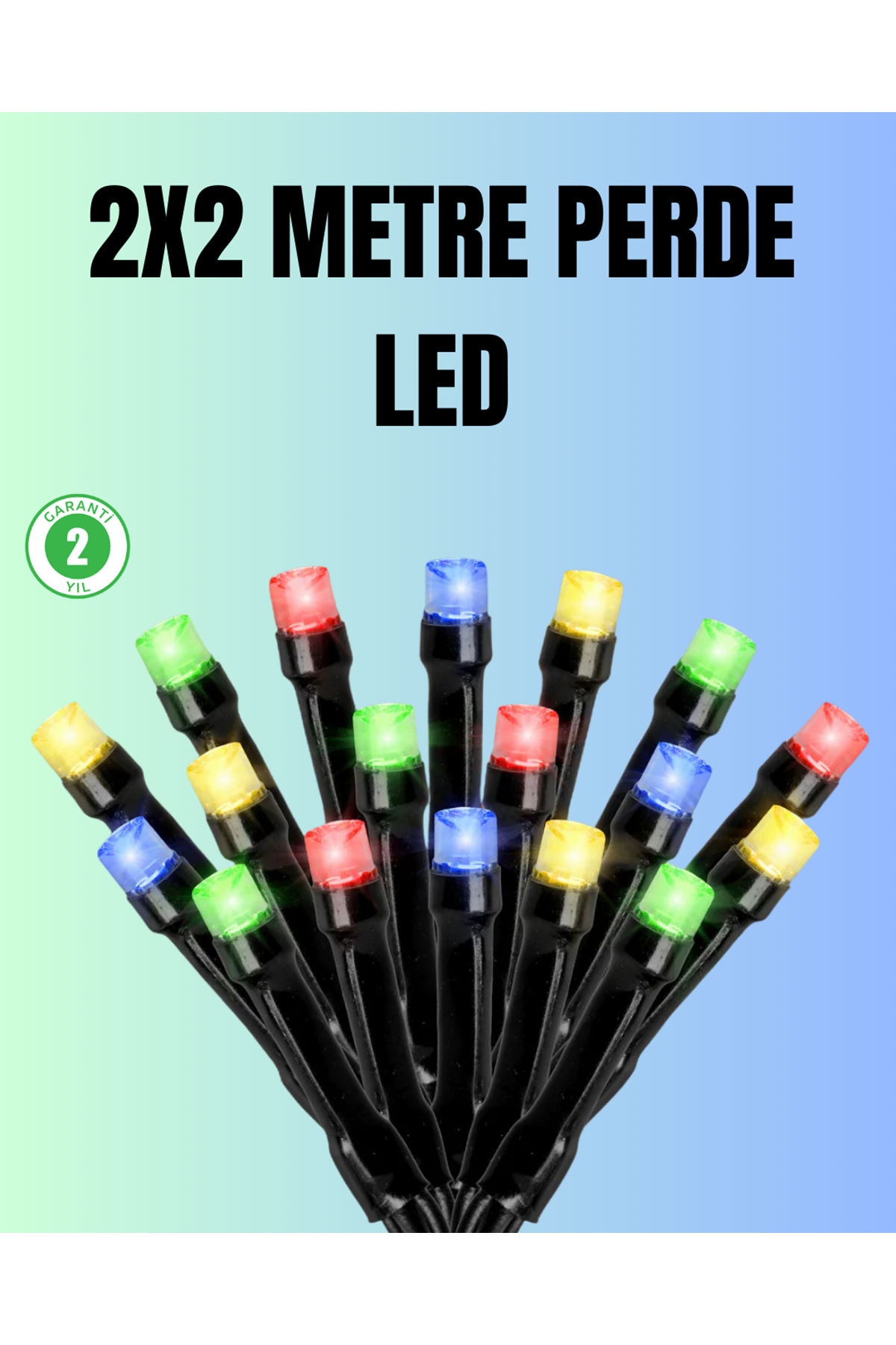 Su Geçirmez Pil Çalışan LED Perde Işık – İç ve Dış Mekan