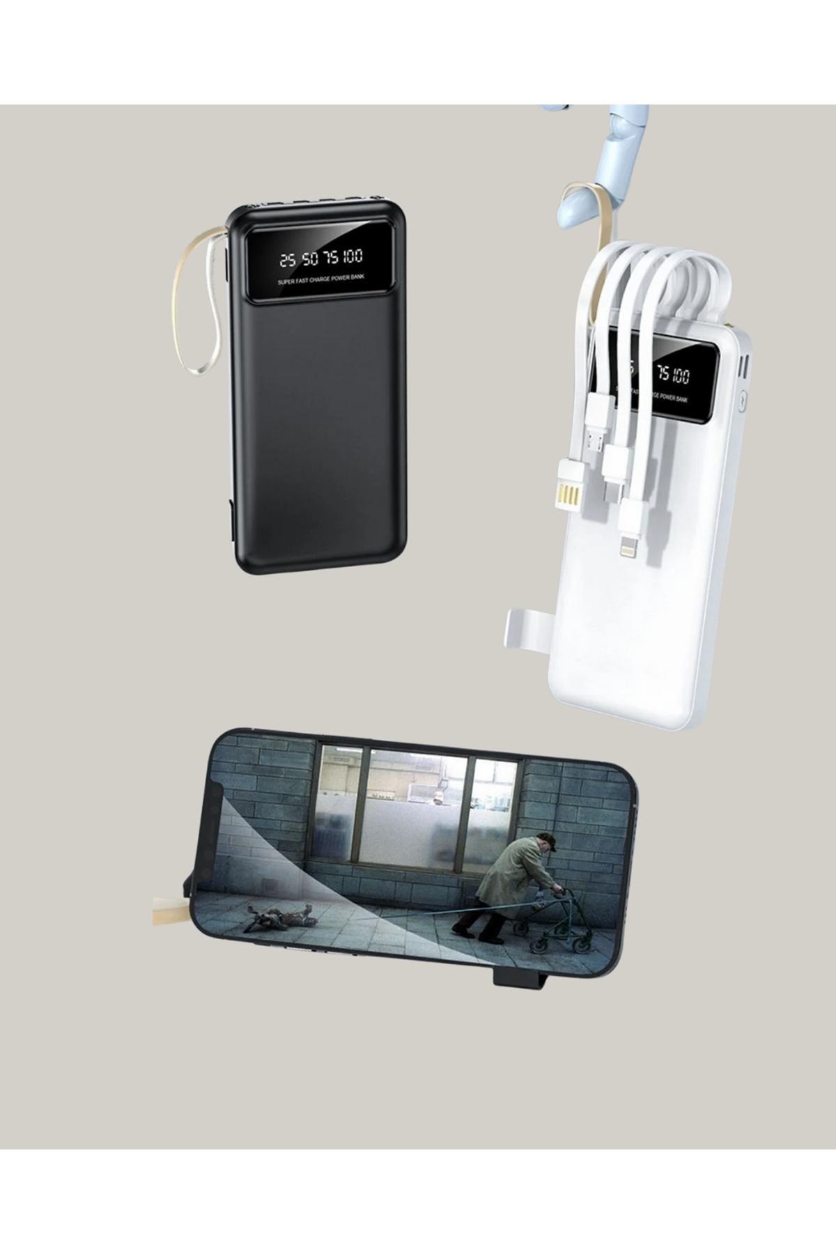 Çoklu Güvenlik Korumalı 20.000 mAh Powerbank Fener Özellikli