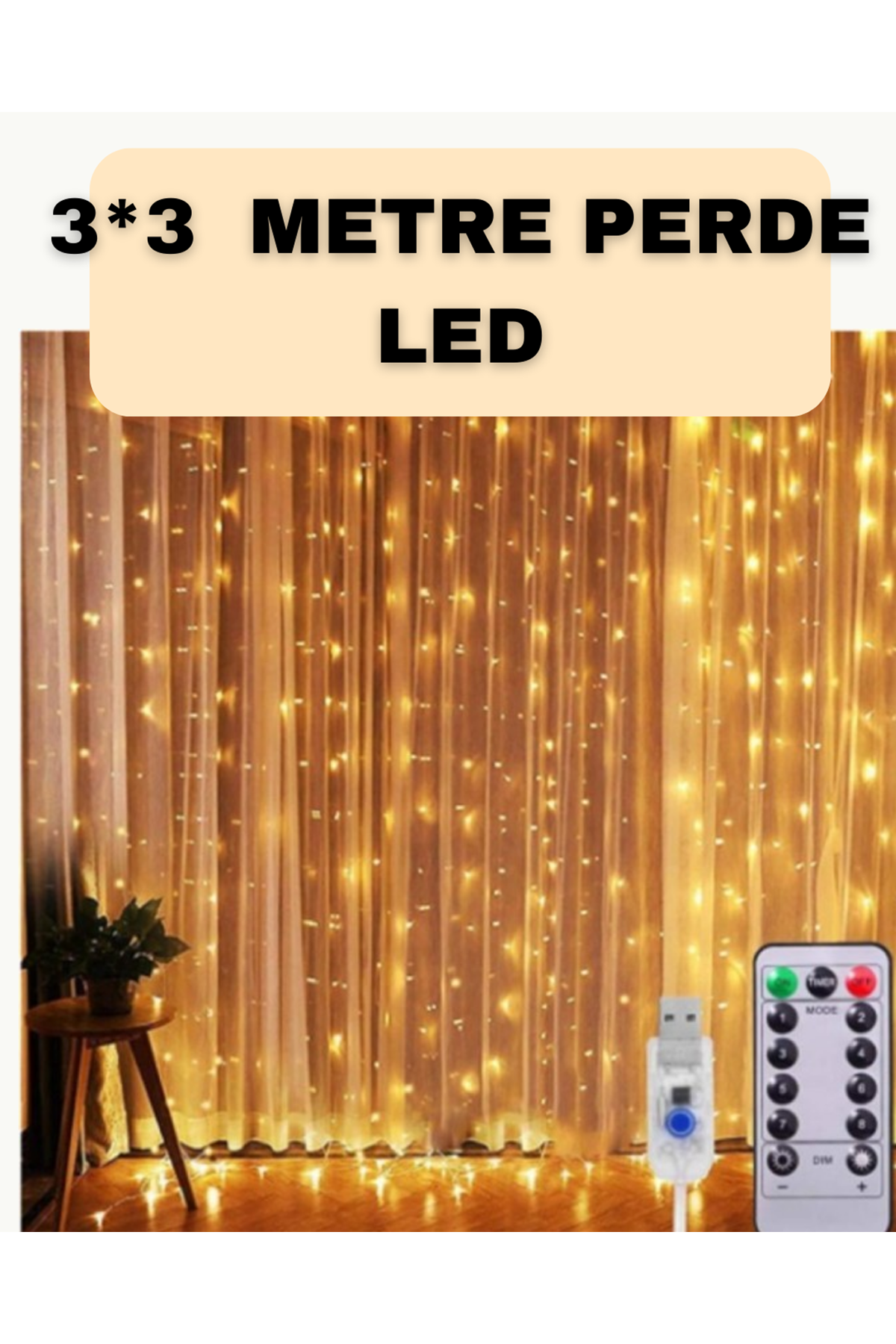 İç ve Dış Mekan Perde LED – Bahçe, Balkon ve Veranda İçin