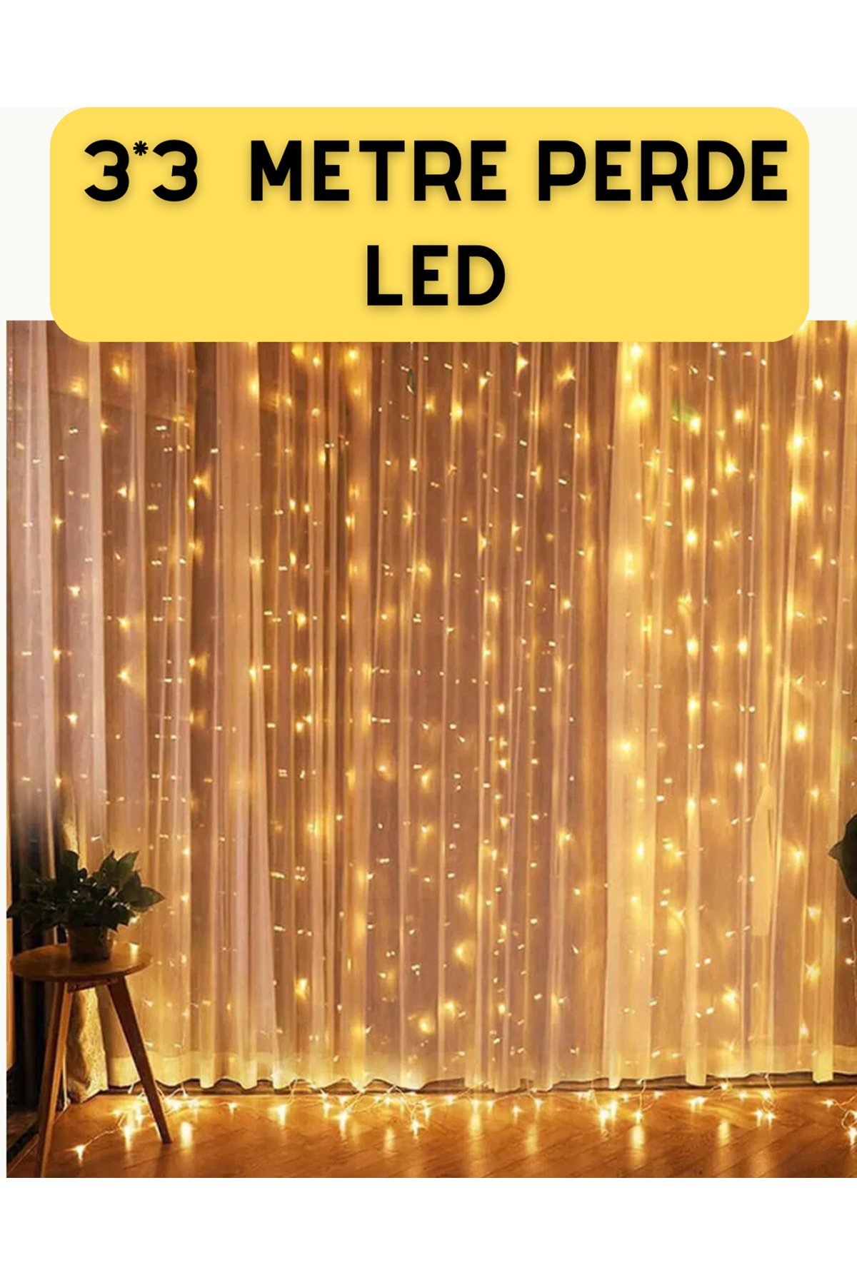 Şelale Tasarımlı Perde LED – Düğün ve Özel Gün Işıkları
