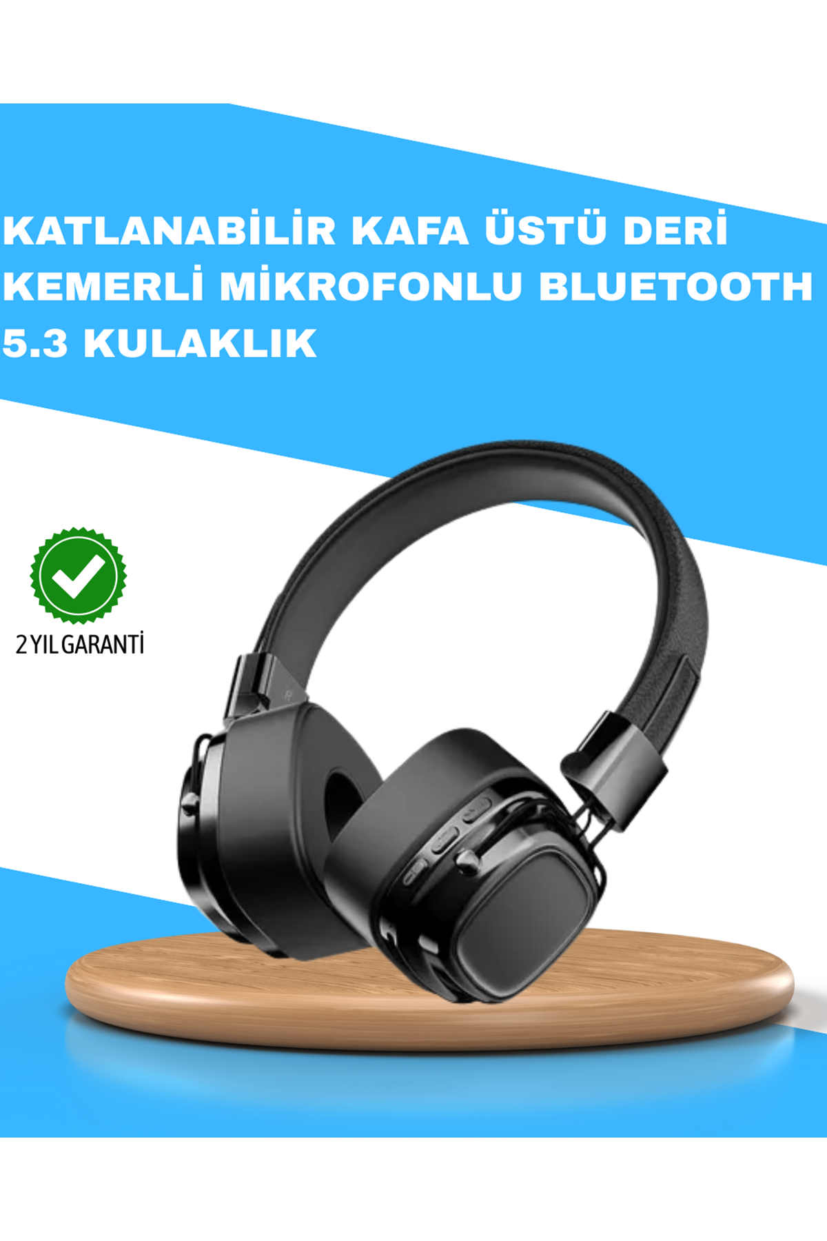 Katlanabilir Tasarımlı Taşınabilir Kablosuz Müzik Kulaklığı