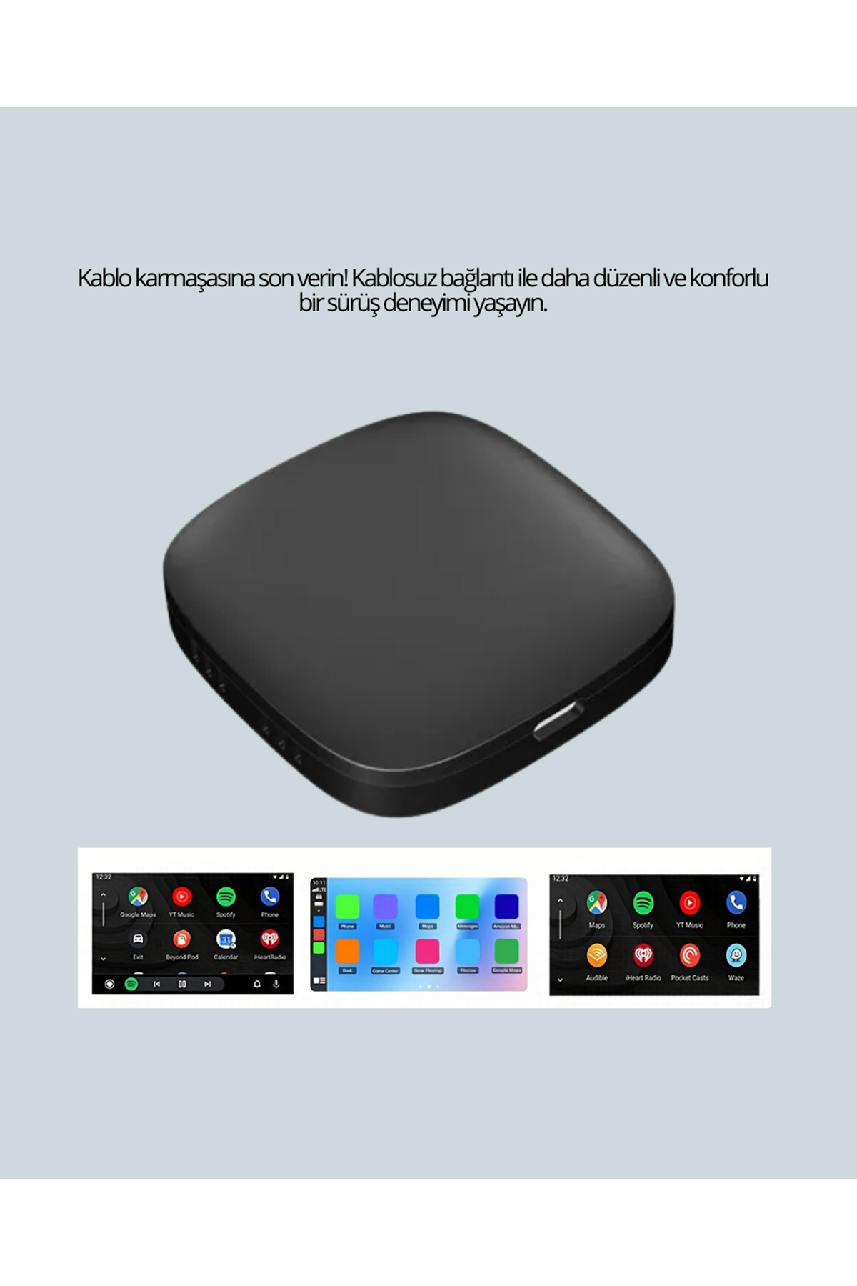 Kablosuz CarPlay ve Android Auto Dönüştürücü Adaptör