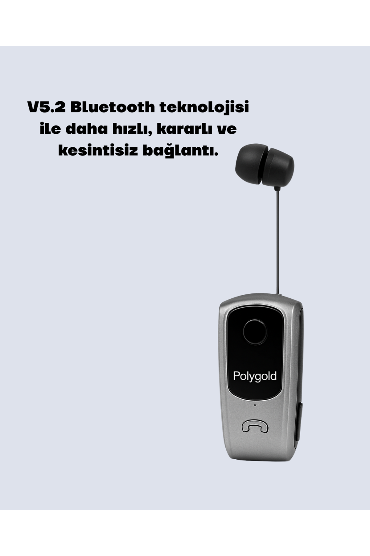 Geri Çekilebilir Kablolu Bluetooth İş Kulaklığı