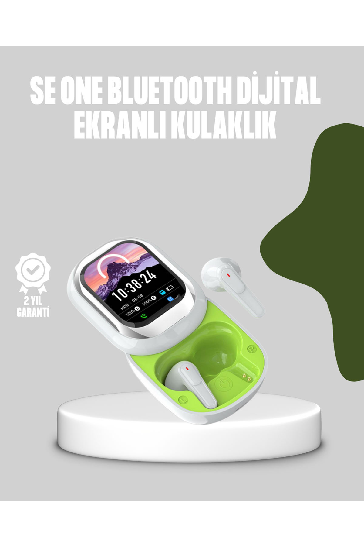 Kayar Kapak Tasarımlı Dokunmatik Ekranlı Kablosuz Bluetooth Kulaklık