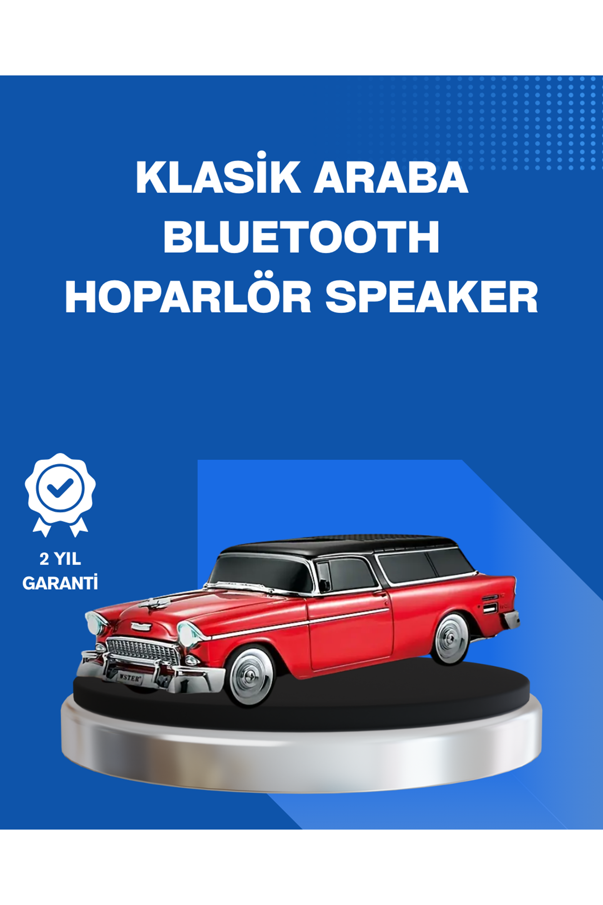 Retro Araba Şekilli Kablosuz Bluetooth Hoparlör