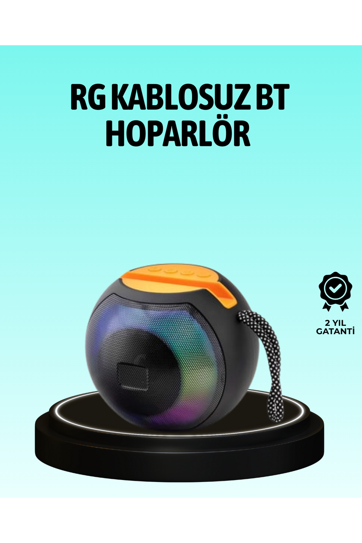8 Saat Çalma Süreli Taşınabilir Bluetooth Hoparlör