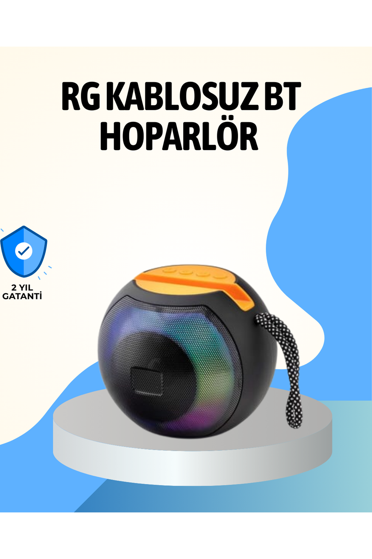 RGB Led Işıklı Güçlü Baslı Kablosuz Hoparlör
