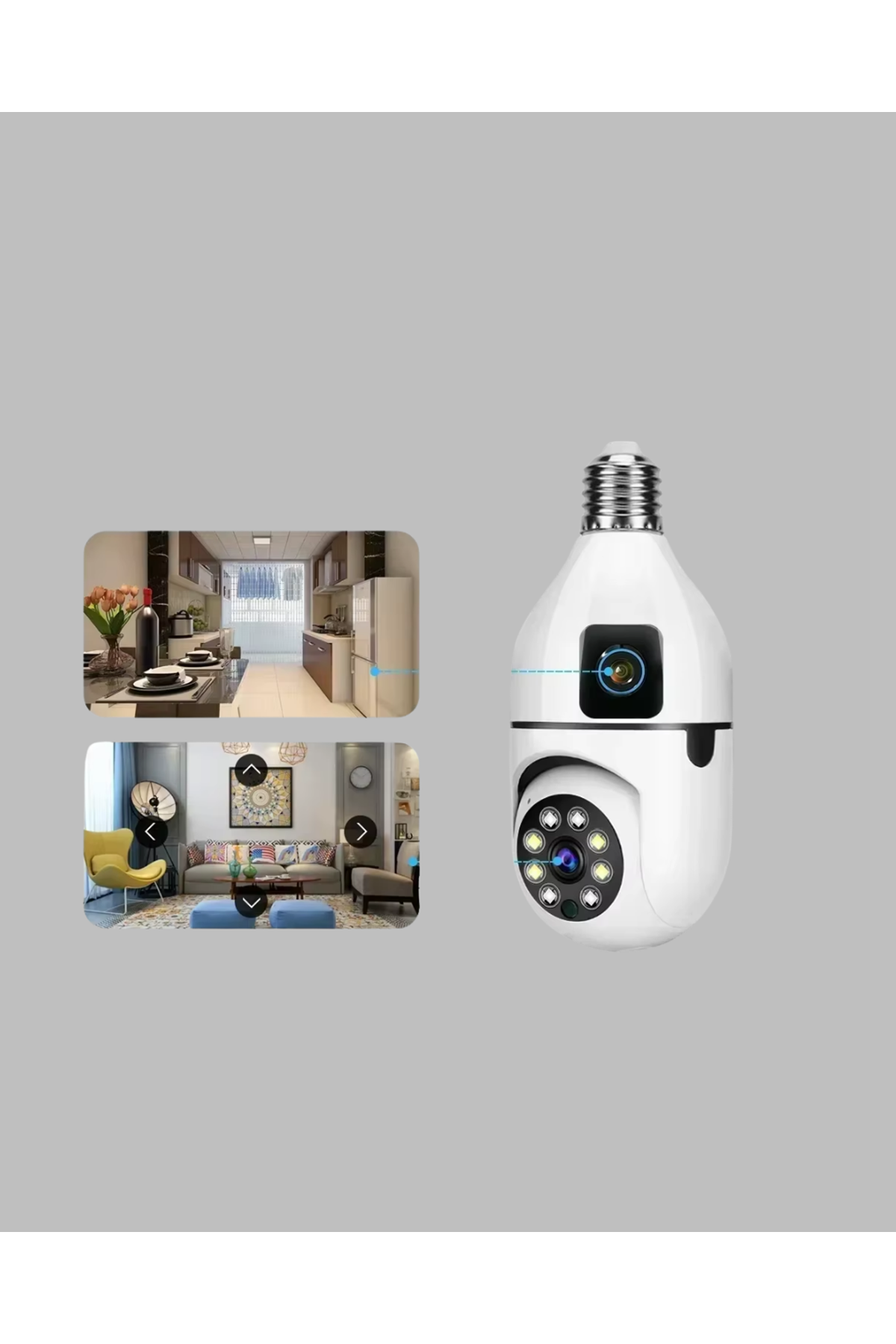 360 Derece Panoramik WiFi Kamera – Full HD Ev Güvenlik Sistemi