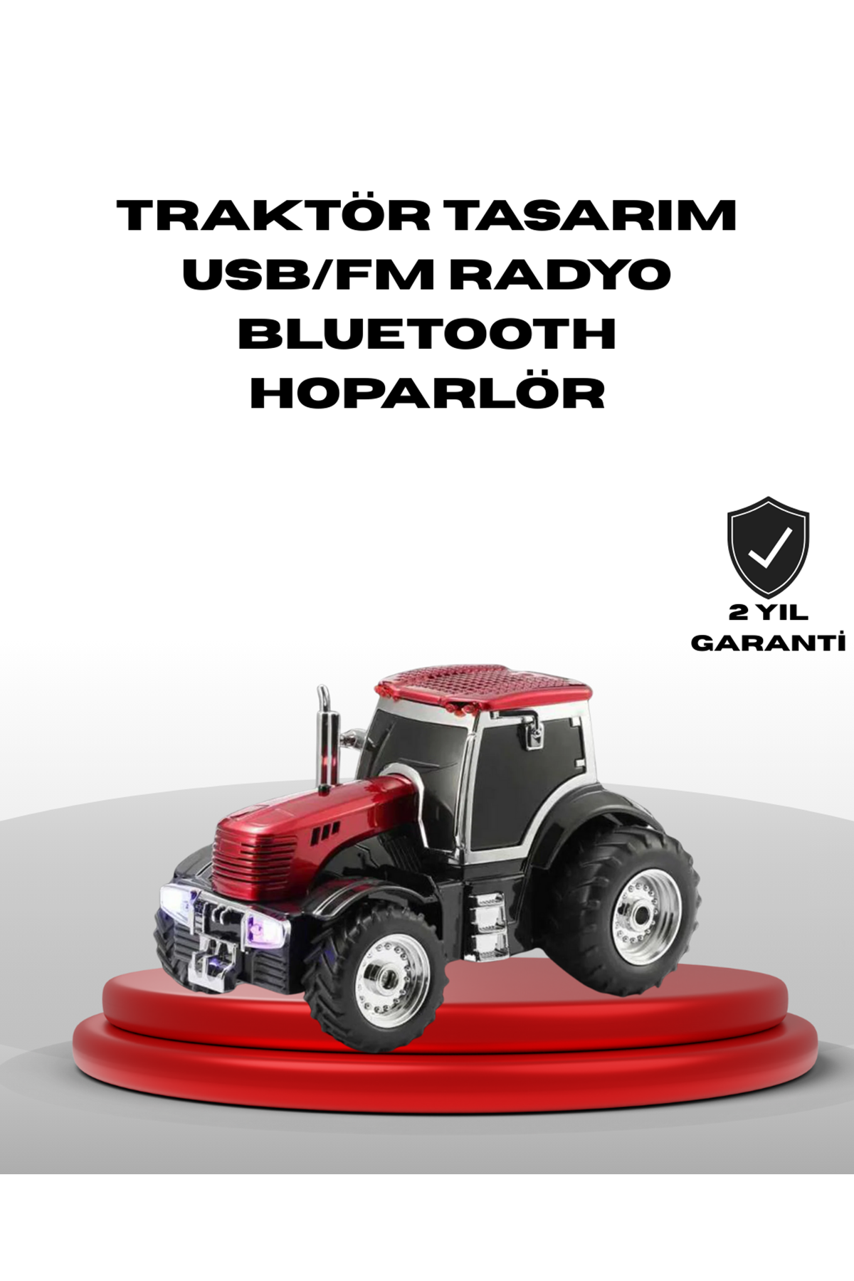 Traktör Tasarımlı Bluetooth Hoparlör USB TF AUX FM Radyo