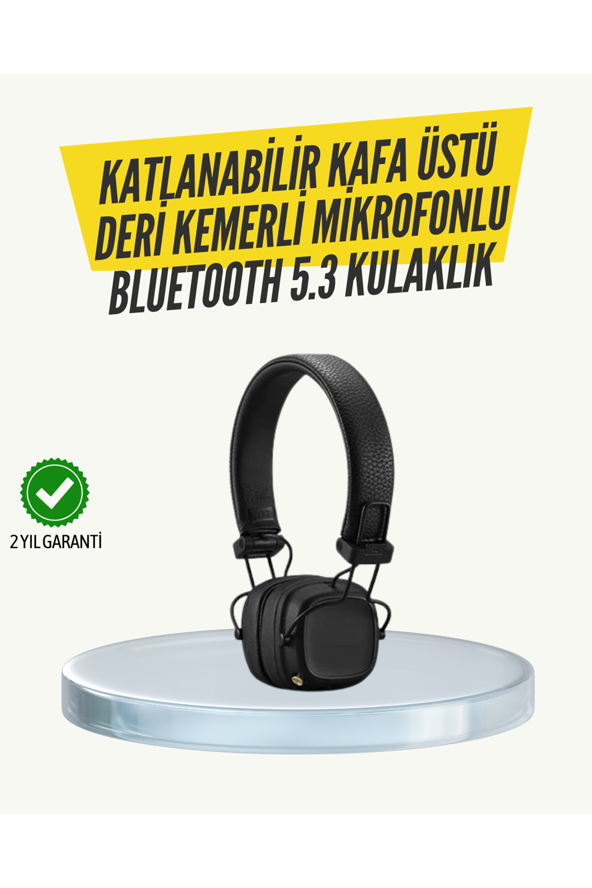 Ergonomik Konforlu Kablosuz Kulak Üstü Bluetooth Kulaklık