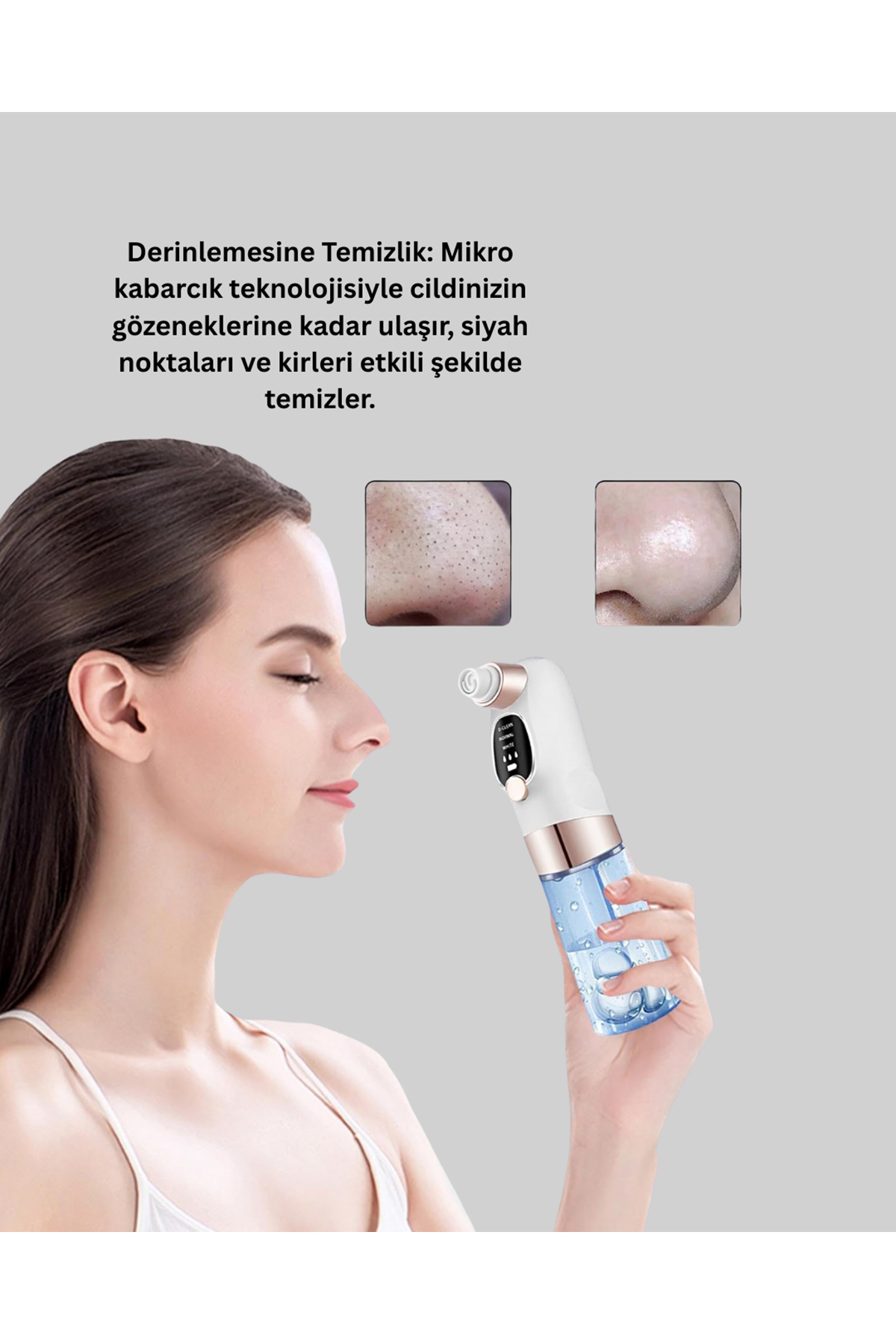 Titreşimli Elektrikli Gözenek Açıcı – Siyah Nokta ve Yağ Arındırıcı
