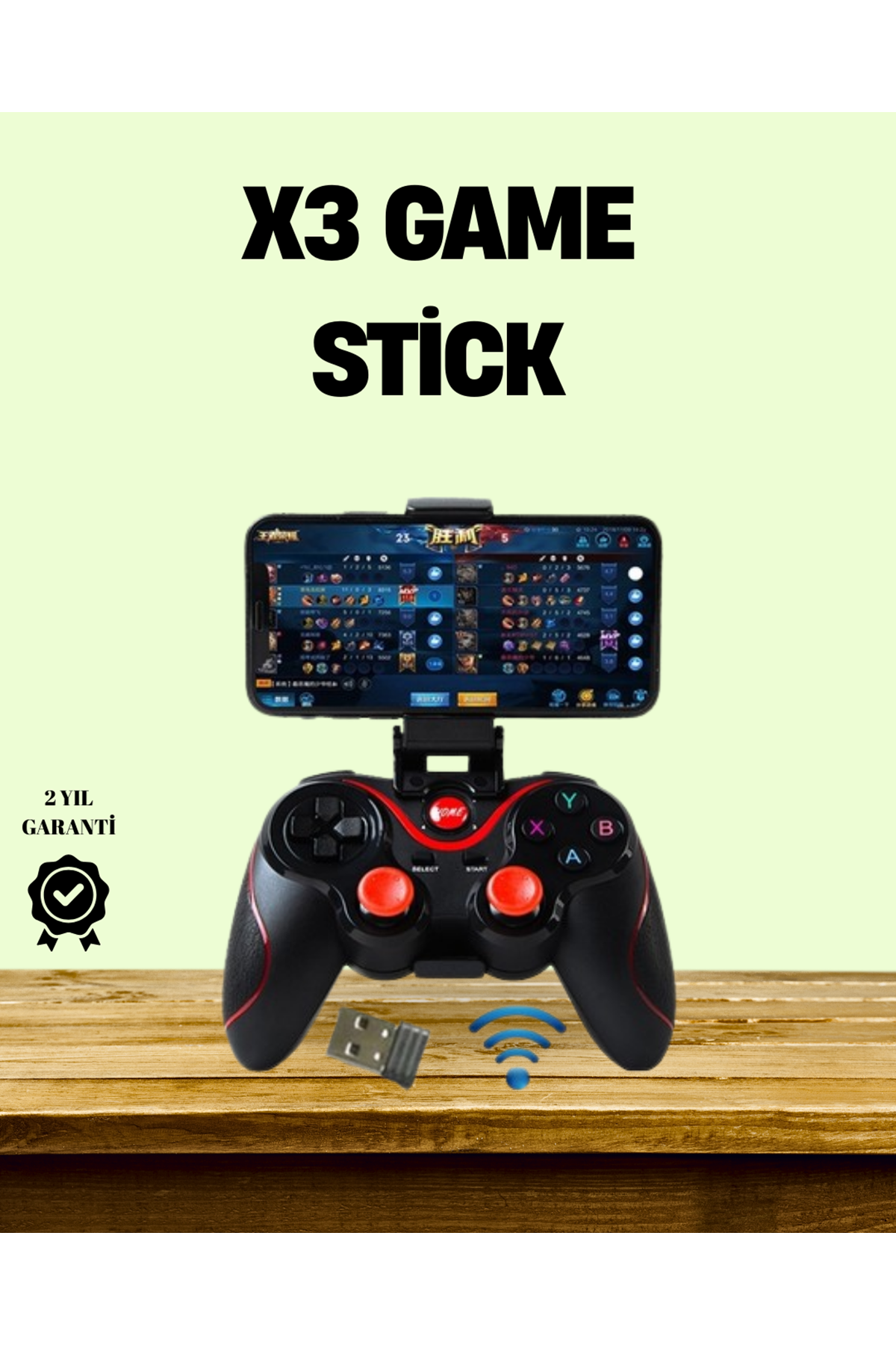 Ergonomik Tasarımlı Şarjlı Kablosuz Gamepad