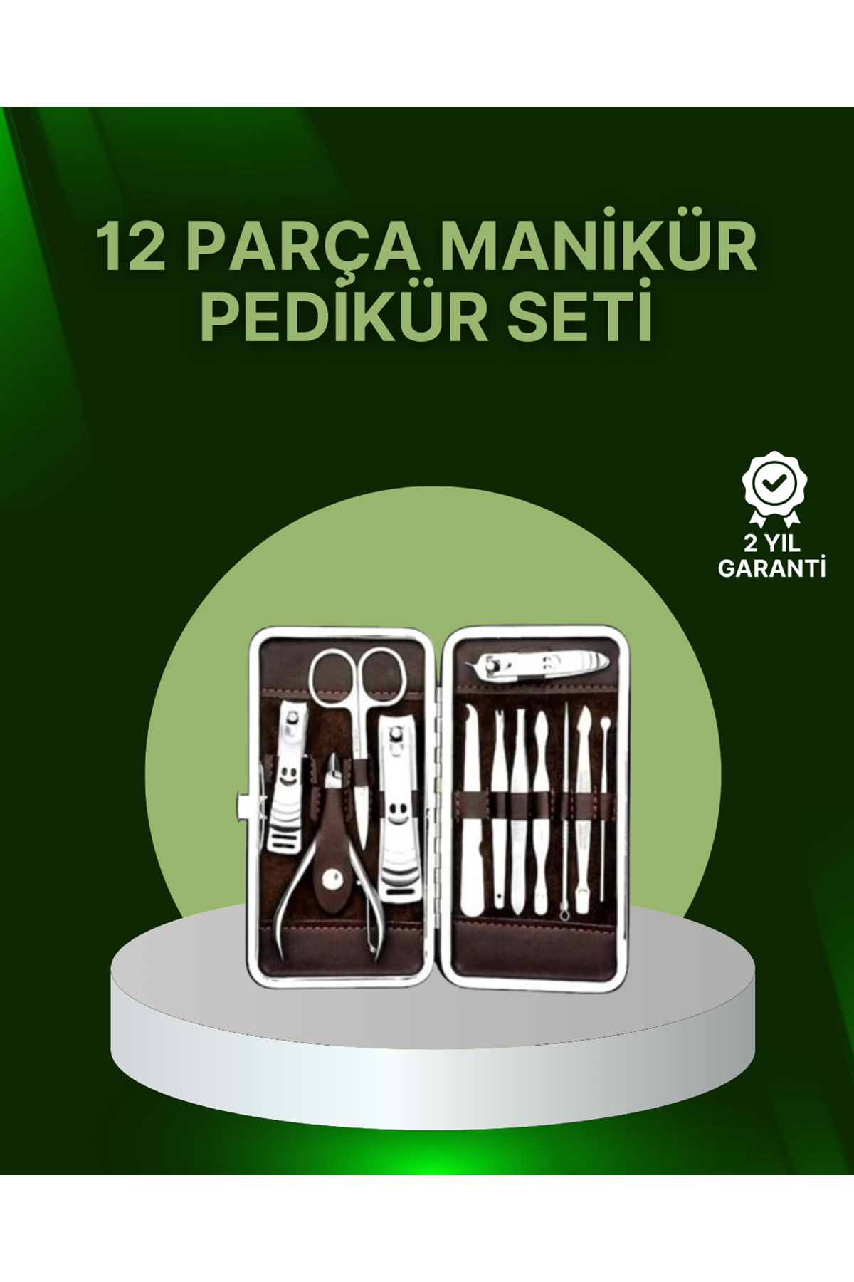 12 Parçalık Özel Deri Çantalı Kişisel Bakım Seti