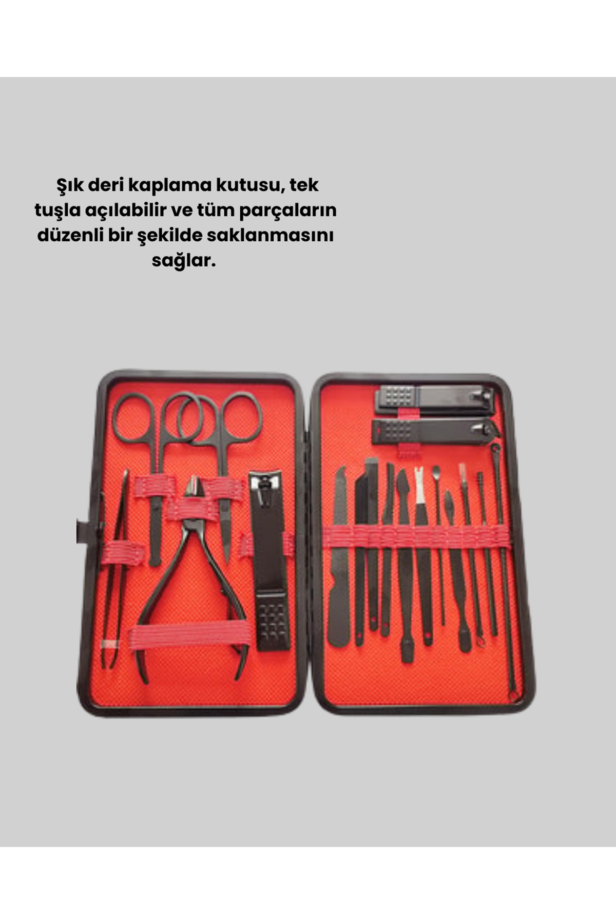 Kompakt ve Şık Tasarımlı 17 Parça Bakım Seti