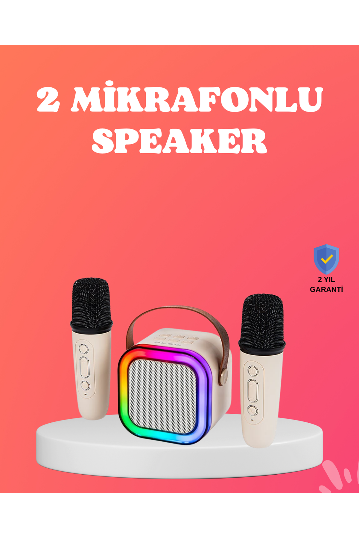 Bluetooth 5.0 Destekli Kablosuz Karaoke Hoparlör