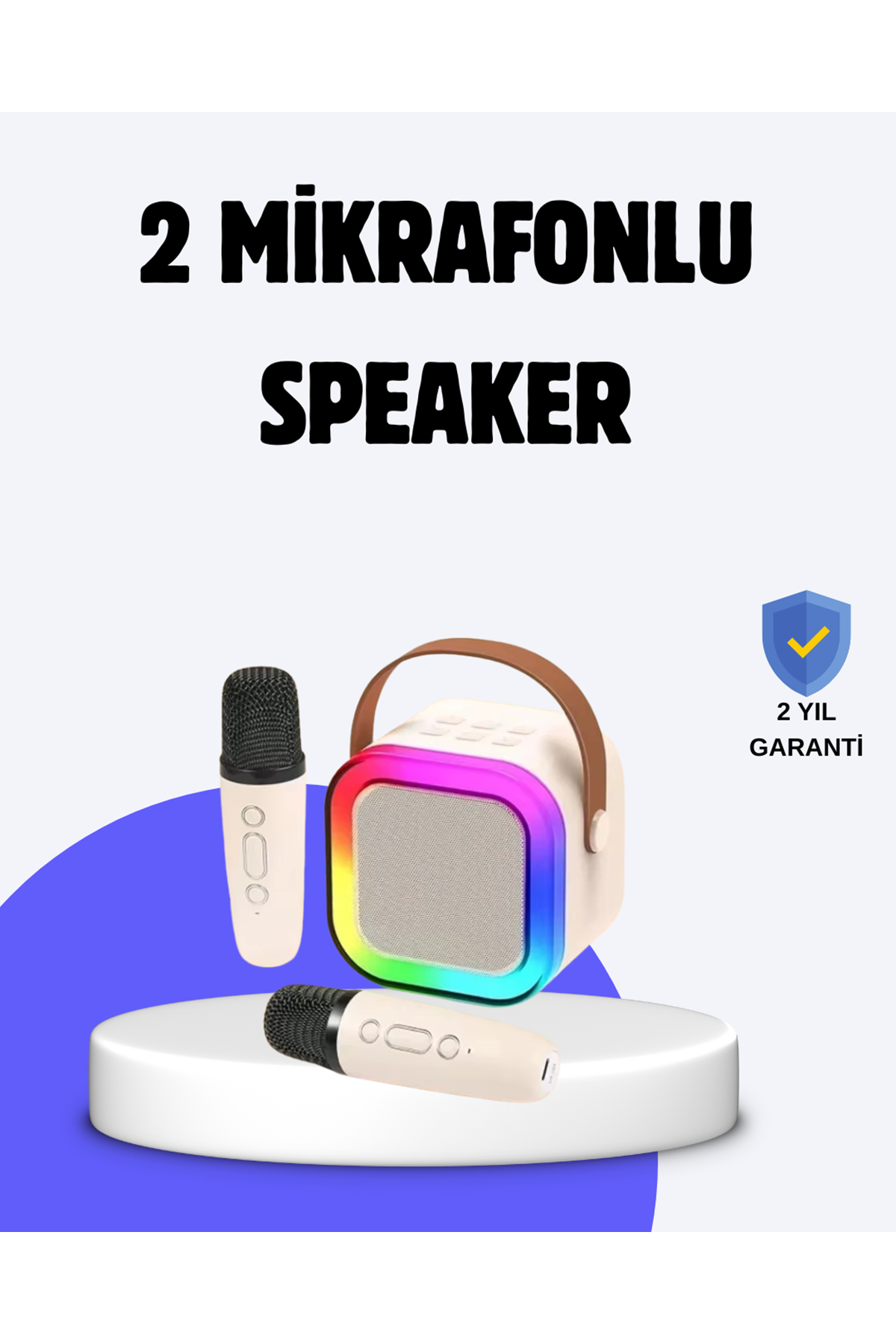 Taşınabilir Bluetooth Karaoke Hoparlör – 2400 mAh Batarya