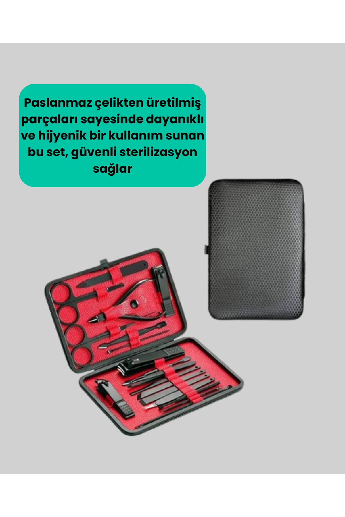 Siyah Kaymaz Teknolojili El ve Ayak Bakım Seti