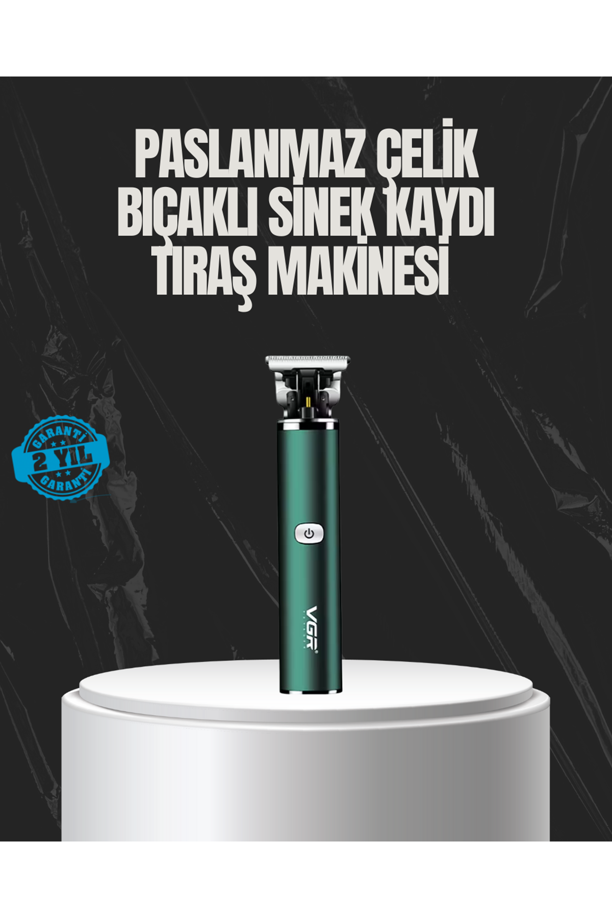 Paslanmaz Çelik Başlıklı Su Geçirmez Şarjlı Saç Kesme Makinesi
