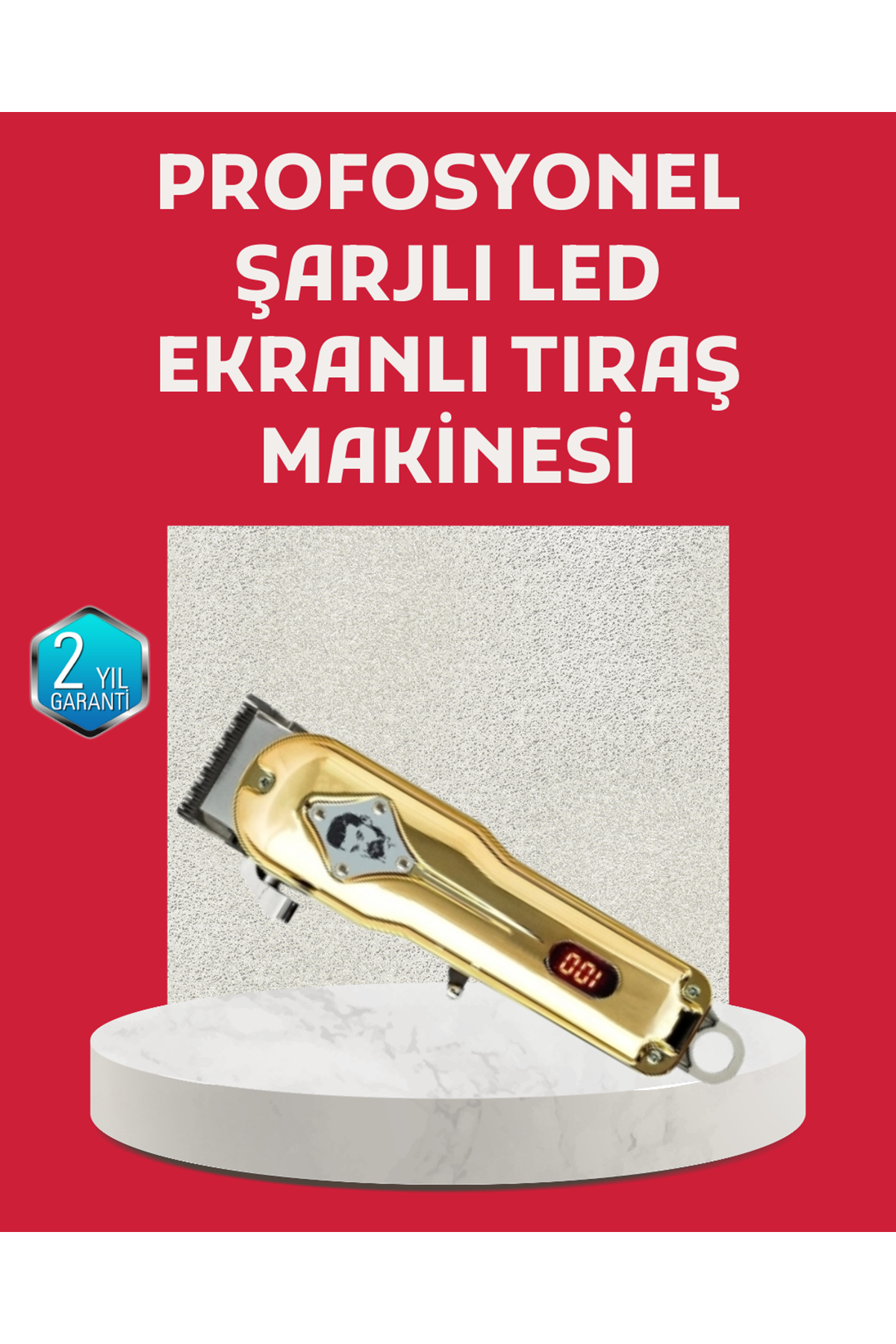 1800 mAh Bataryalı Uzun Kullanım Süreli Şarjlı Tıraş Makinesi