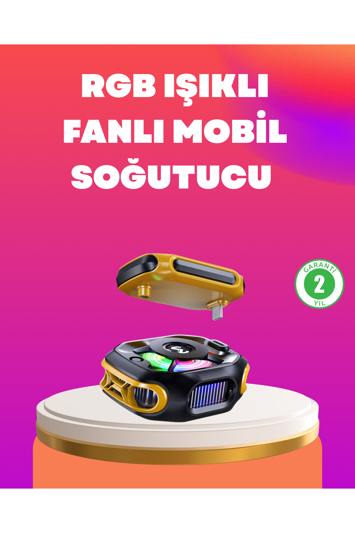 Type-C Girişli AI Modlu Yüksek Performanslı Telefon Soğutucu