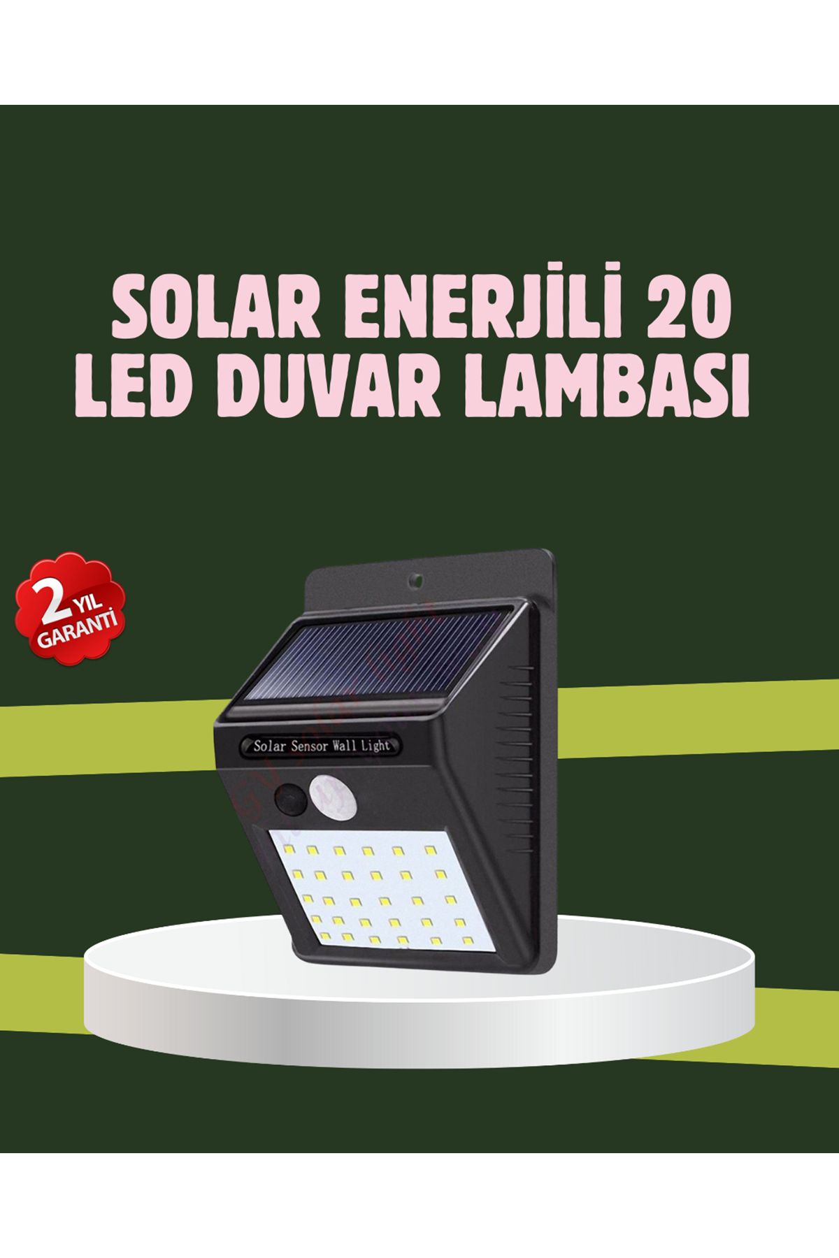 Kablo Gerektirmeyen Solar LED Bahçe ve Veranda Işığı