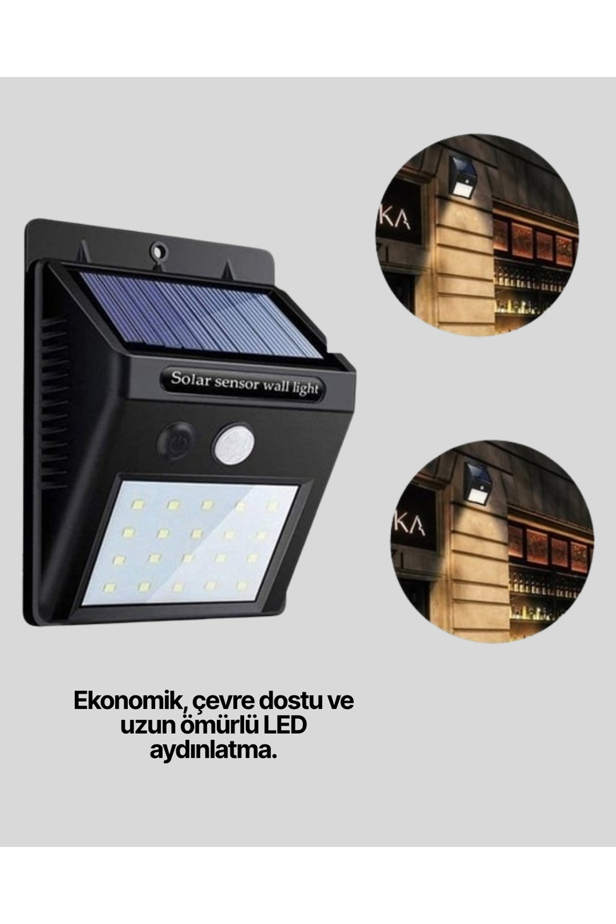 Kablo Gerektirmeyen Solar LED Bahçe ve Veranda Işığı