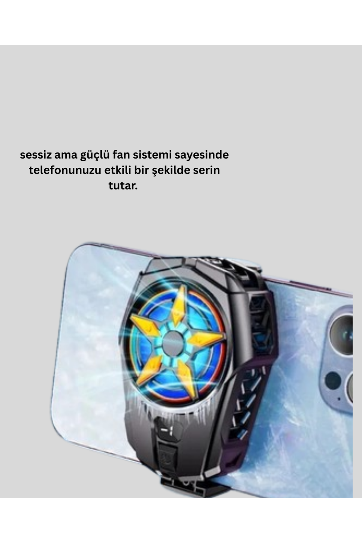 Dijital Göstergeli Evrensel Telefon Soğutma Fanı