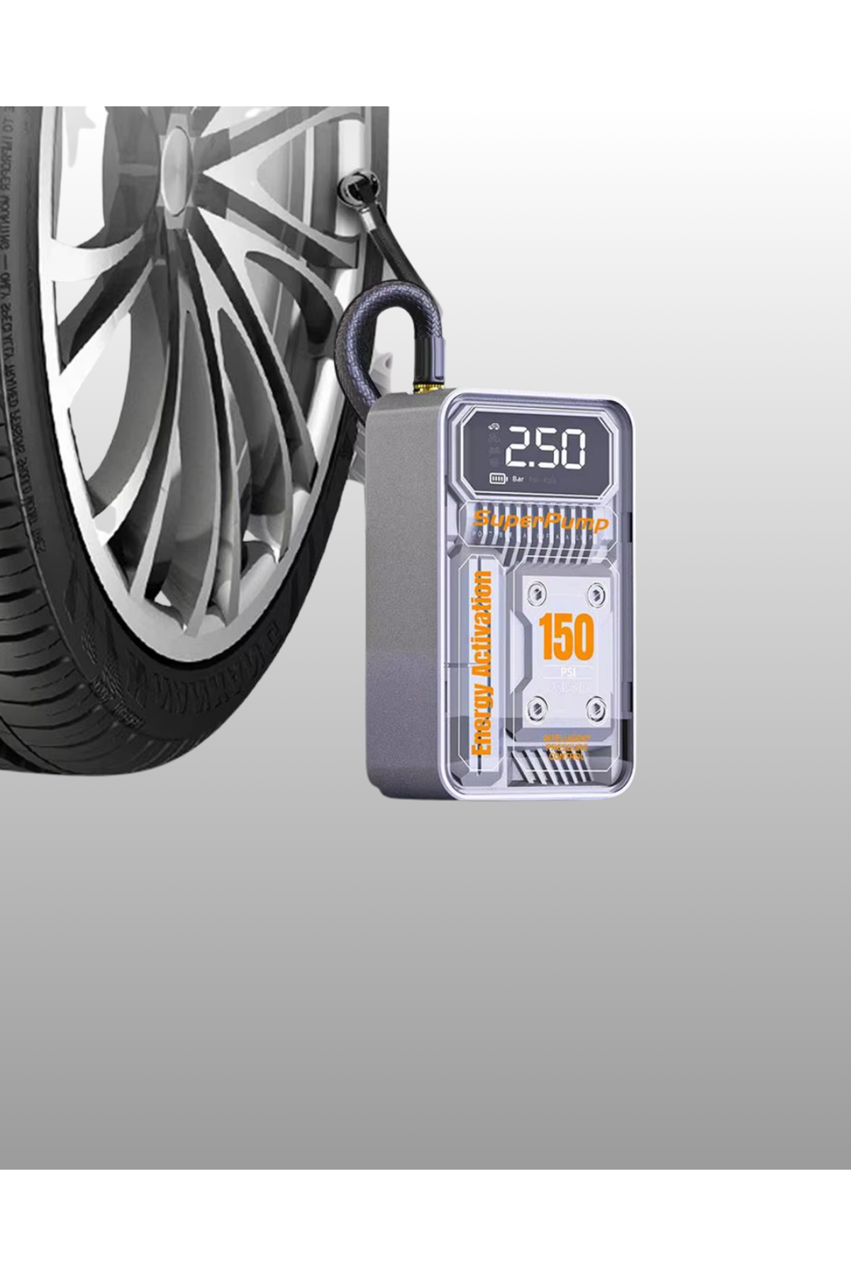 Hızlı Şişirme Güçlü Motorlu 150 PSI Araba Lastik Pompası